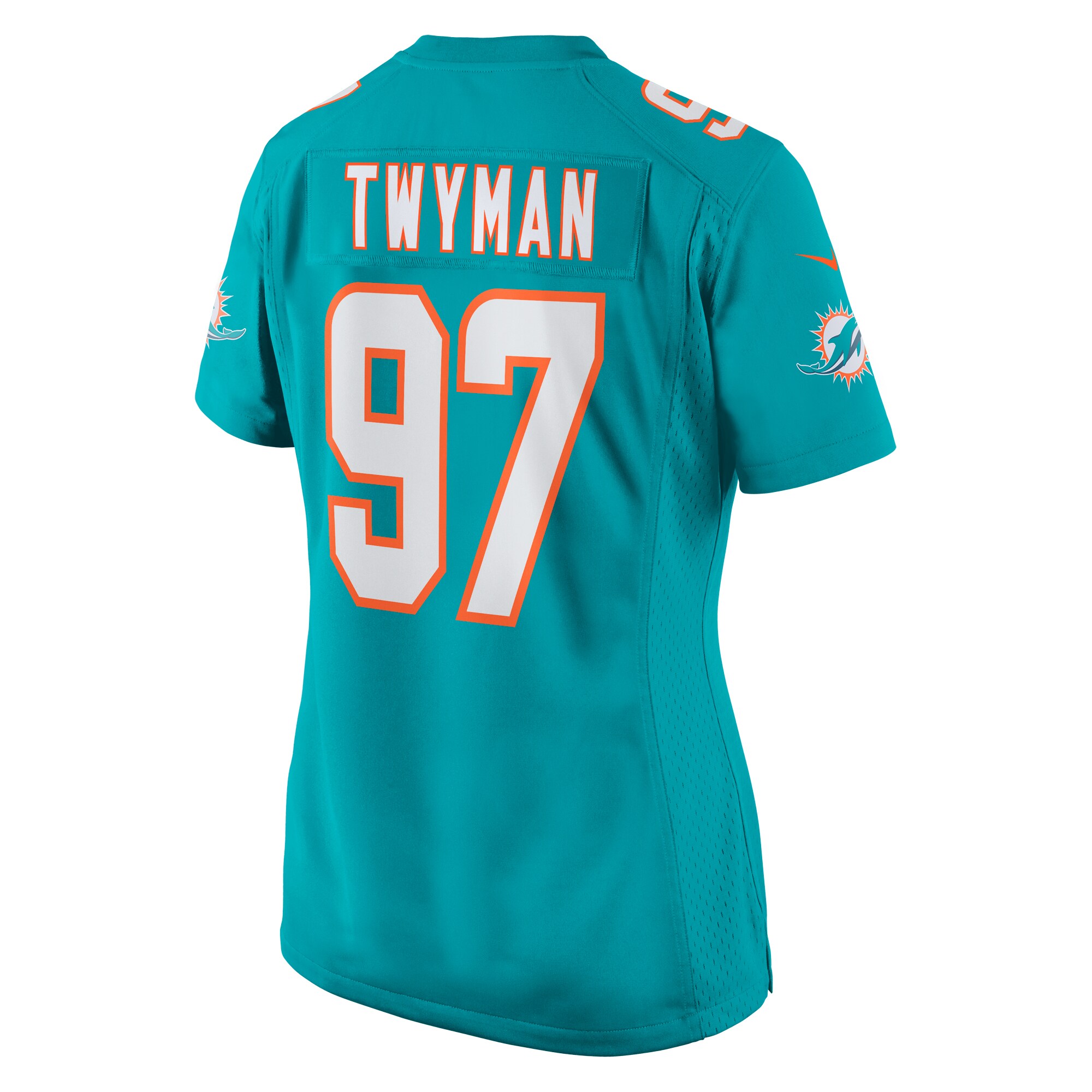 Jaylen Twyman Miami Dolphins  Women's Home Game Player Jersey - Aqua