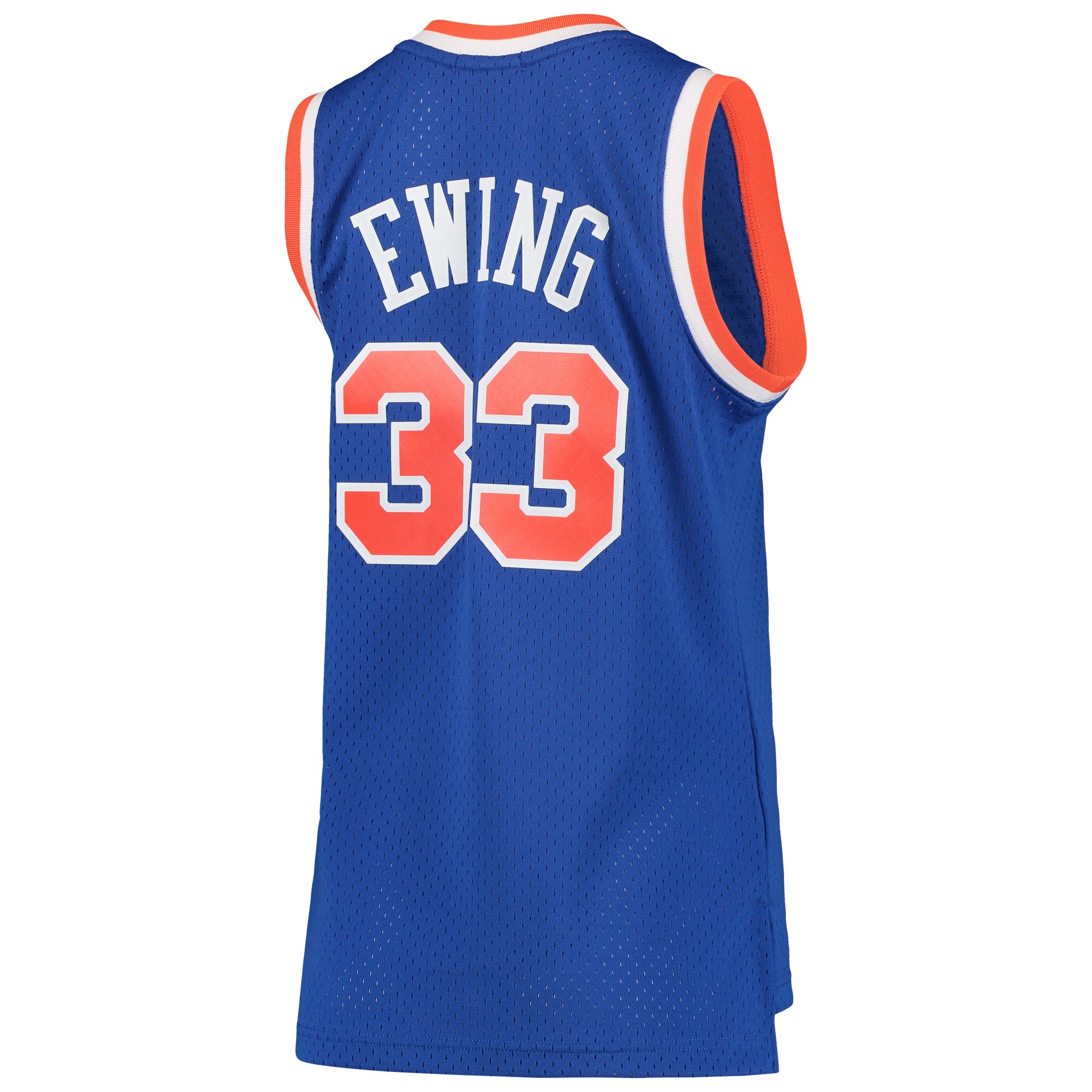 Patrick Ewing New York Knicks Mitchell & Ness Women's 1991\/92 Hardwood Classics Swingman Jersey - Blue