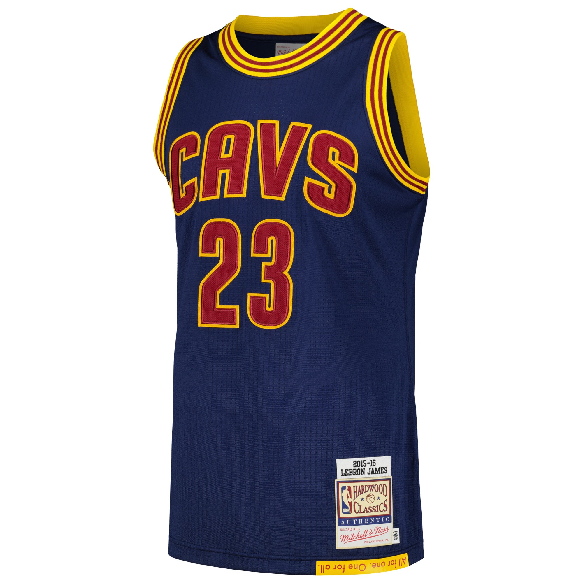 LeBron James Cleveland Cavaliers Mitchell & Ness 2015\/16 Hardwood Classics Authentic Jersey - Navy