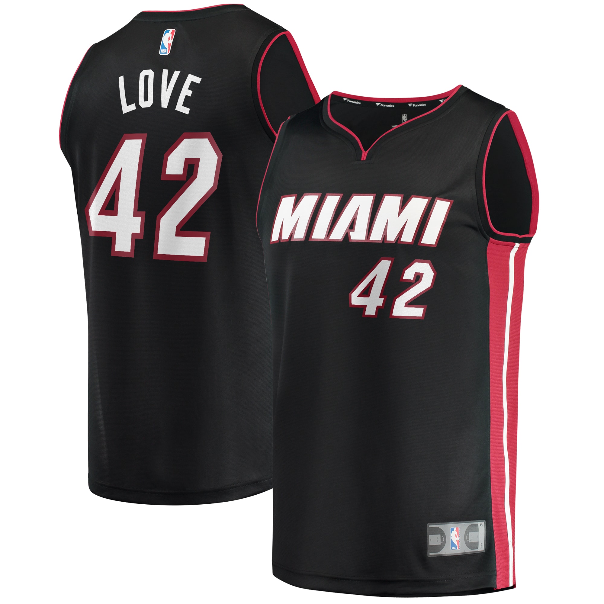 Kevin Love Miami Heat Fanatics Youth Fast Break Player Jersey - Icon Edition - Black