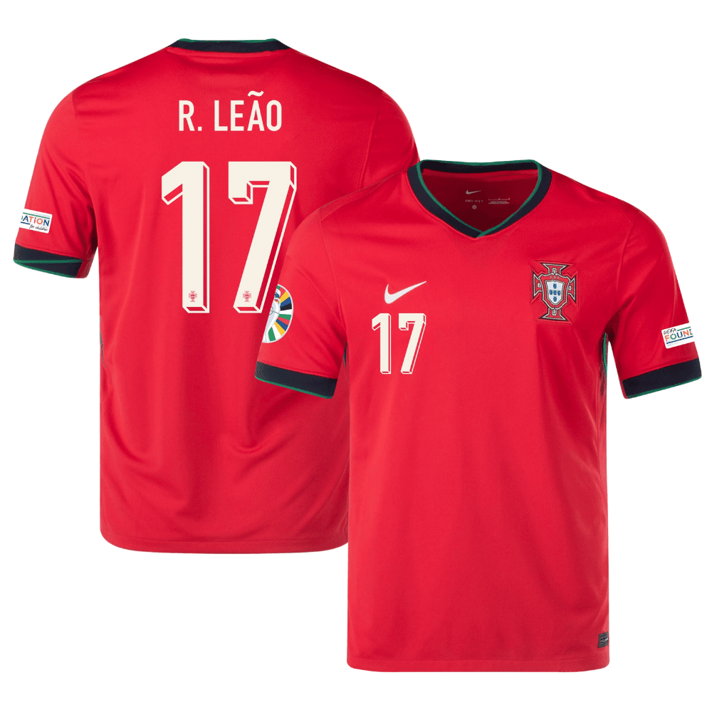 Rafael Leão 17 Portugal National Team 2024 Home Men Jersey - Red