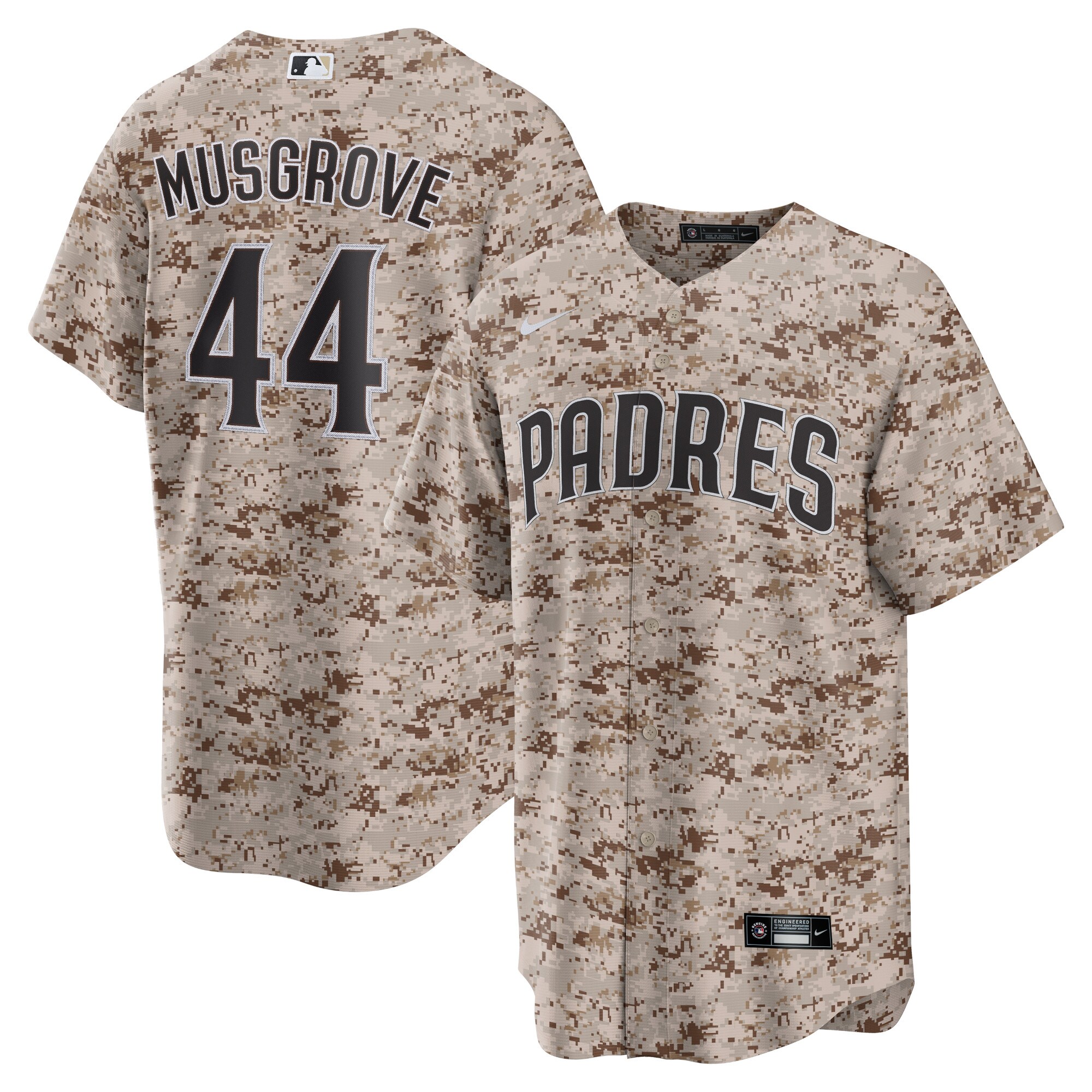 Joe Musgrove San Diego Padres  USMC Alternate Replica Player Jersey - Camo