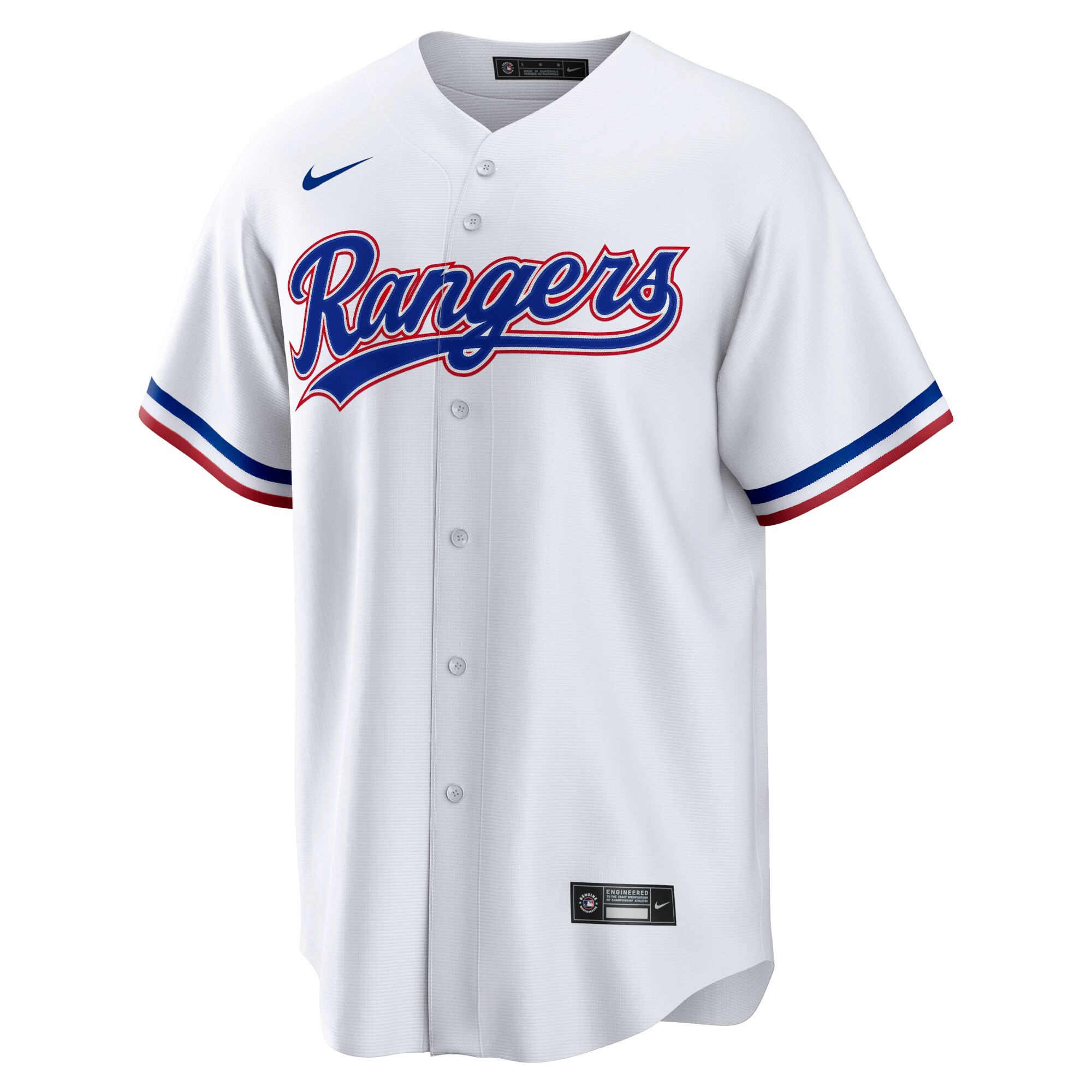 Texas Rangers  Home Blank Replica Jersey - White
