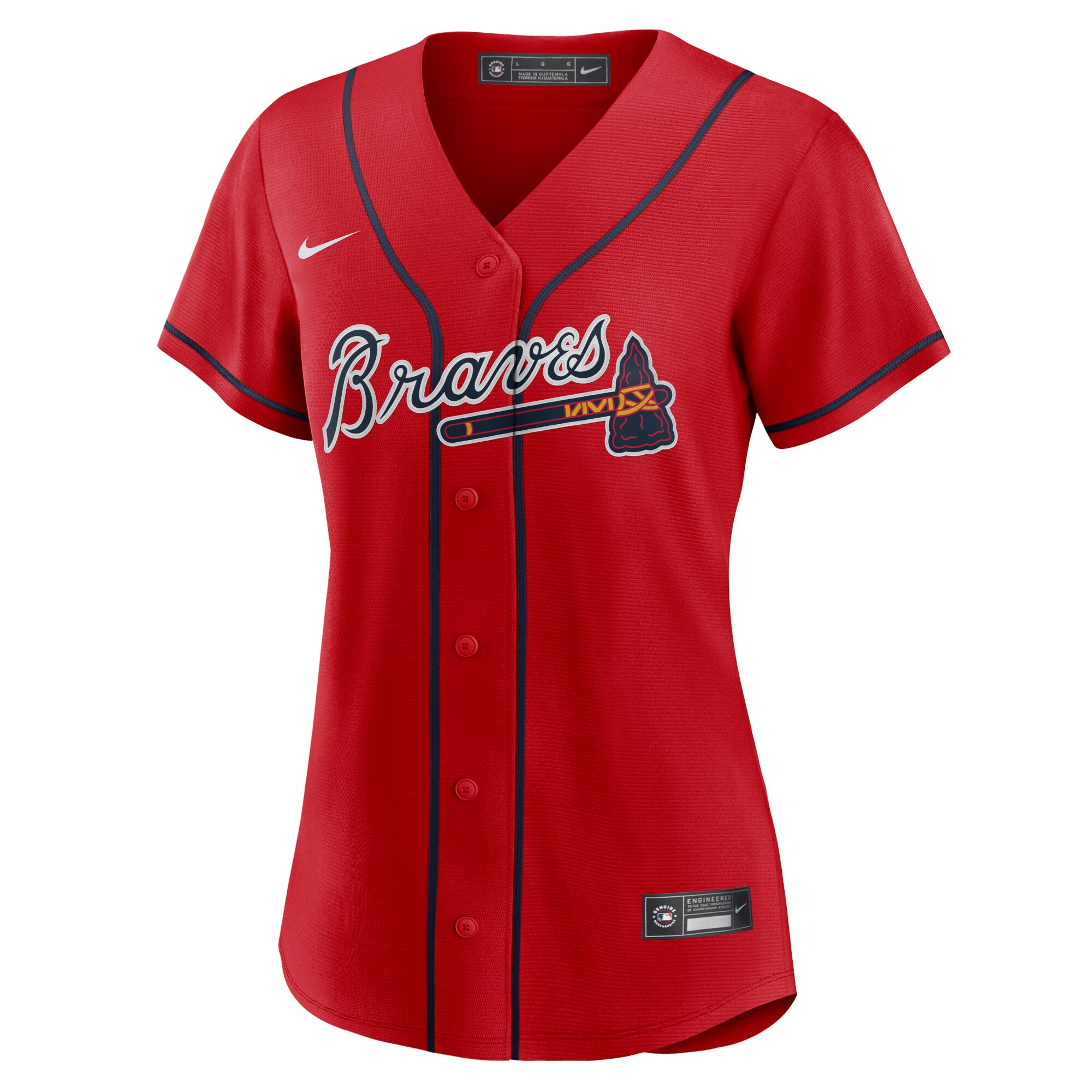 Atlanta Braves  Women's Alternate Replica Team Jersey - Red