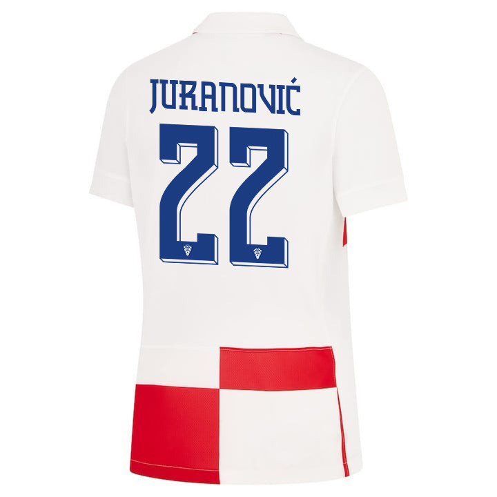 Josip Juranović 22 Croatia National Team 2024 Home WOMEN Jersey - White