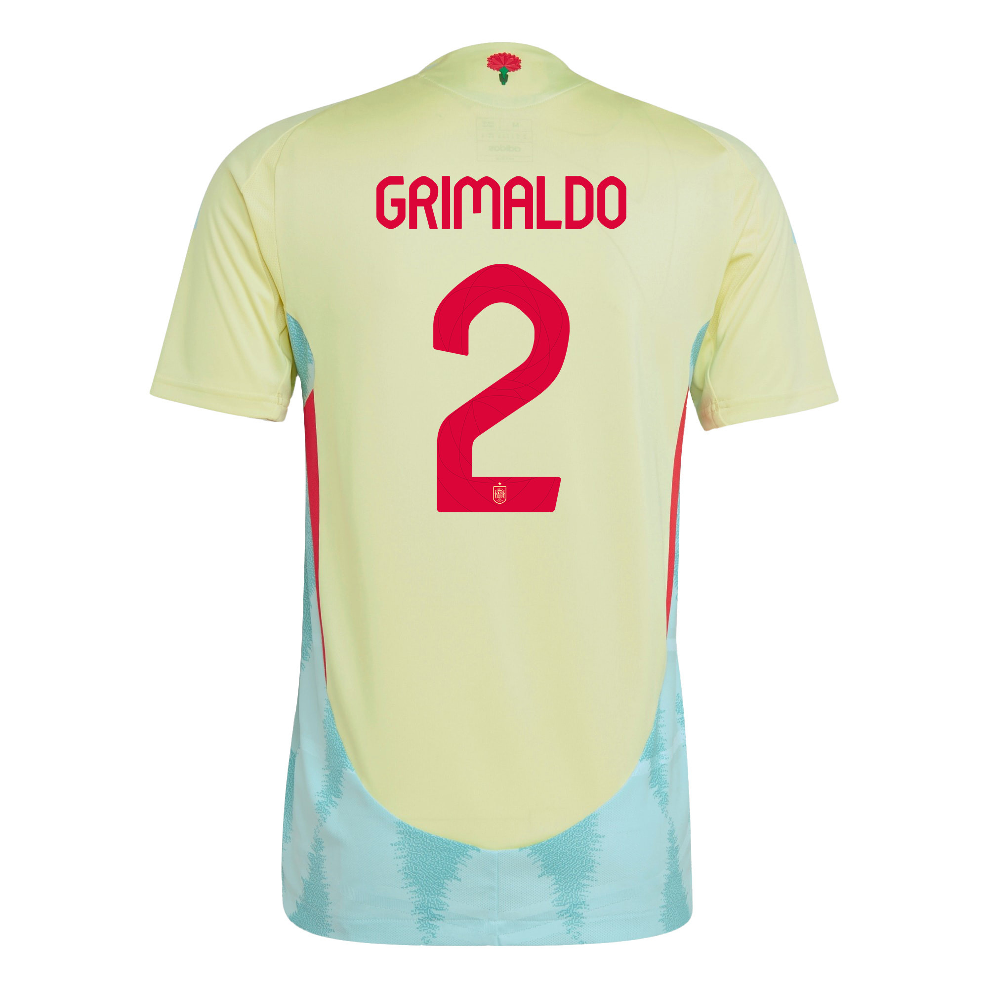 Alex Grimaldo 2 Spain National Team 2024 Away Men Jersey - Yellow