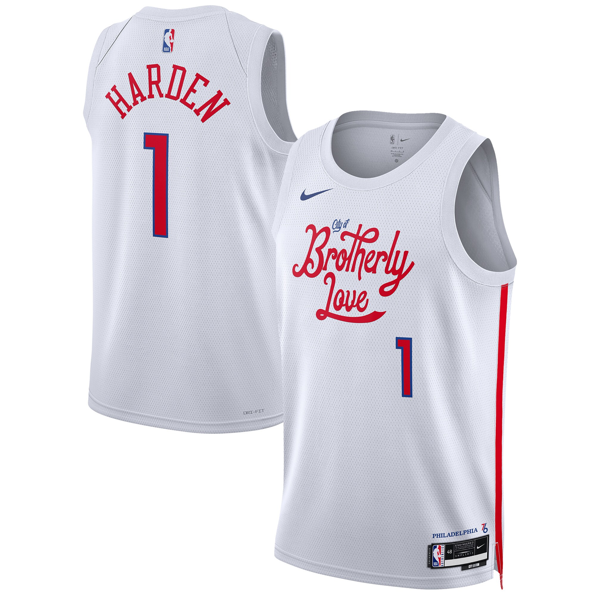 James Harden Philadelphia 76ers  Unisex 2022\/23 Swingman Jersey - City Edition - White