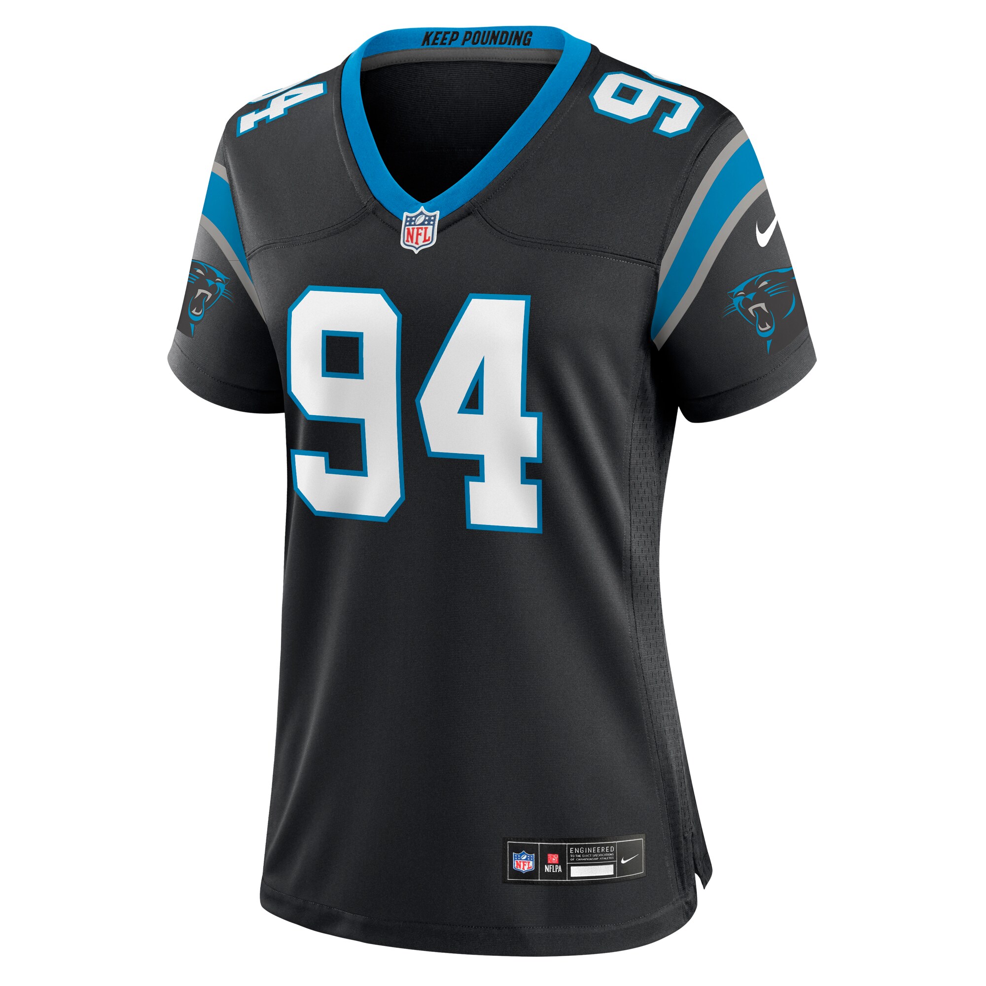 Henry Anderson Carolina Panthers  Women's Team Game Jersey - Black