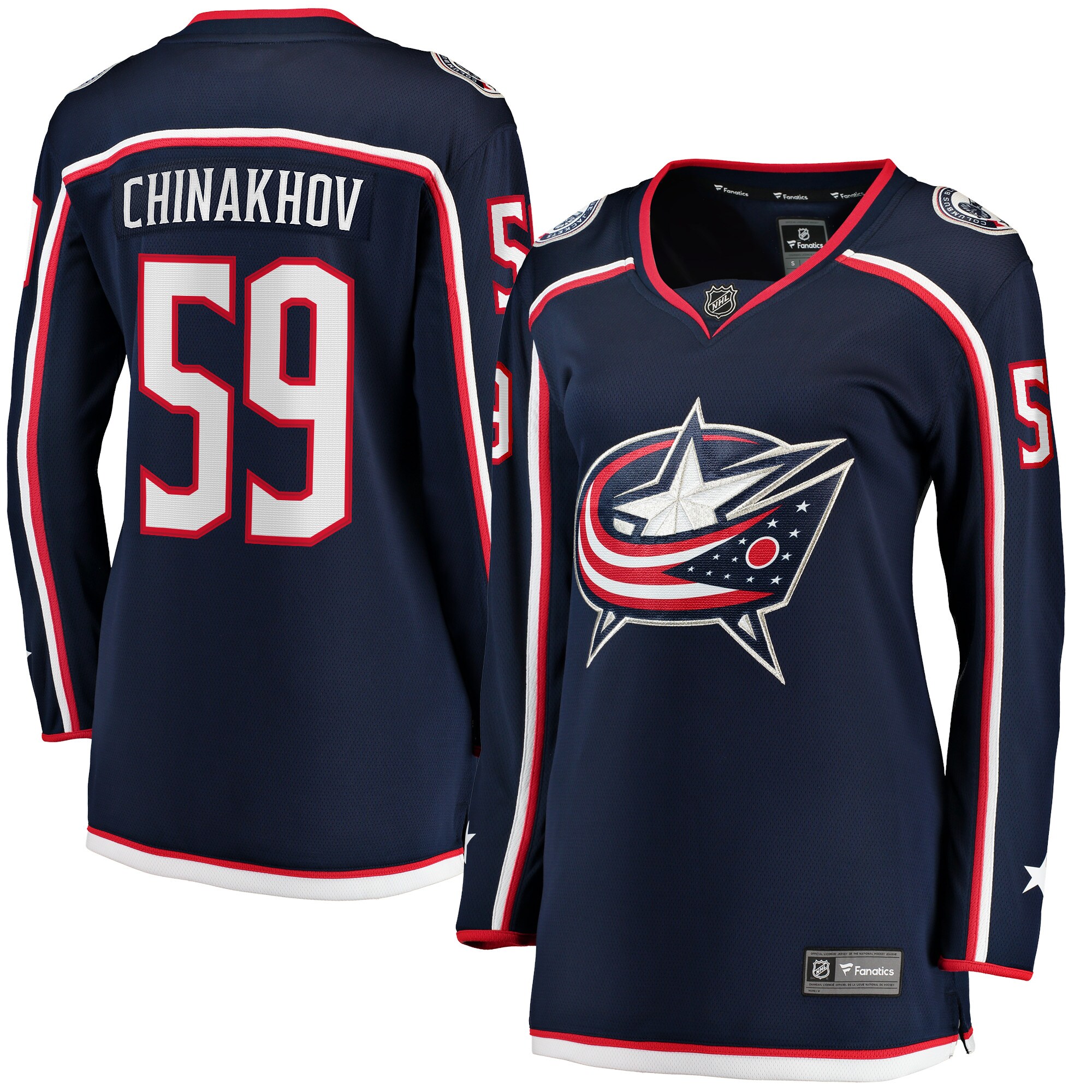 Yegor Chinakhov Columbus Blue Jackets Fanatics Women's Home Breakaway Player Jersey - Navy