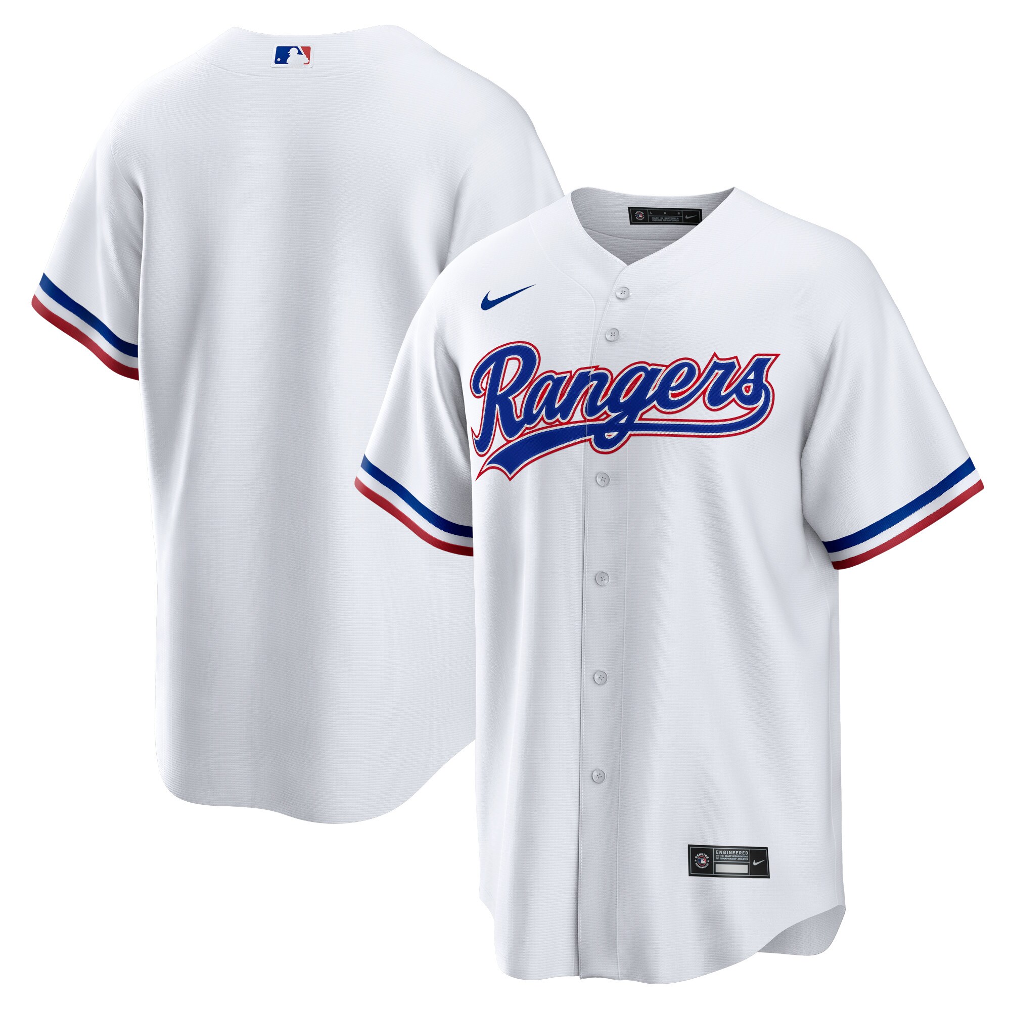 Texas Rangers  Home Blank Replica Jersey - White