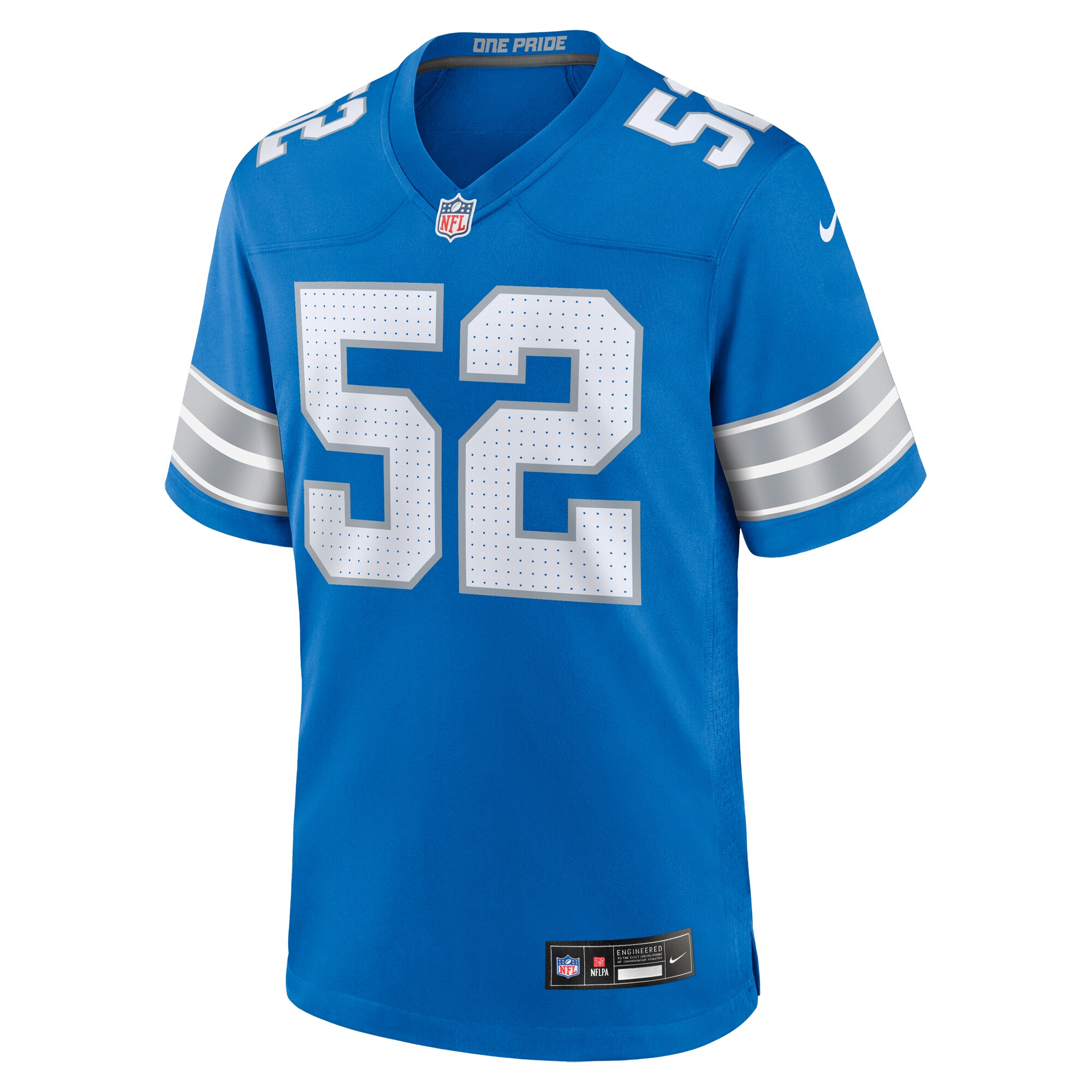 Netane Muti Detroit Lions  Game Jersey -  Blue