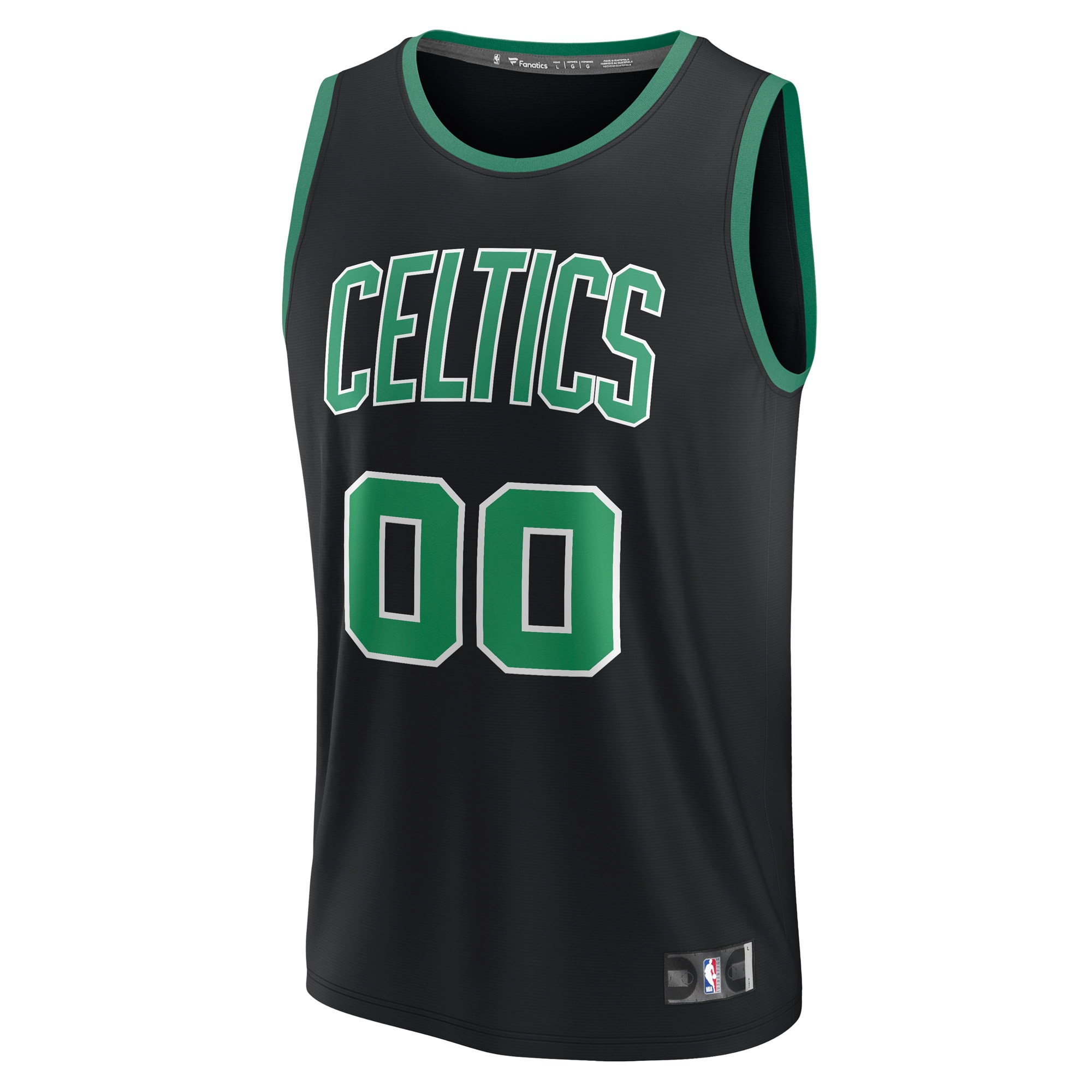 Boston Celtics Fanatics Fast Break Replica Custom Jersey - Statement Edition - Black
