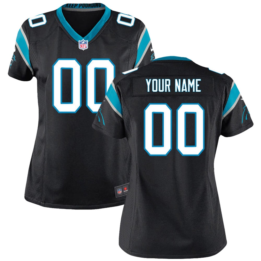 Carolina Panthers  Women's Customized Game Jersey - Black