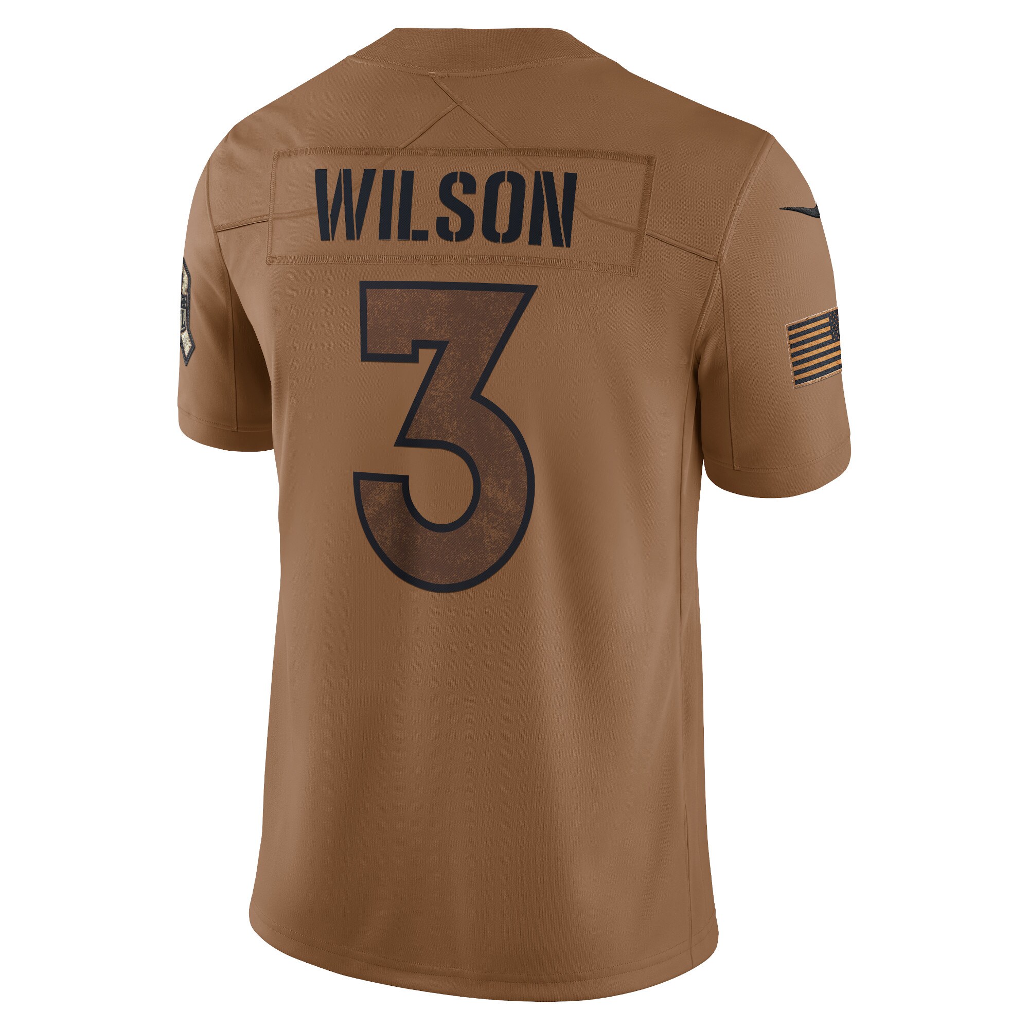 Russell Wilson Denver Broncos  2023 Salute To Service Limited Jersey - Brown
