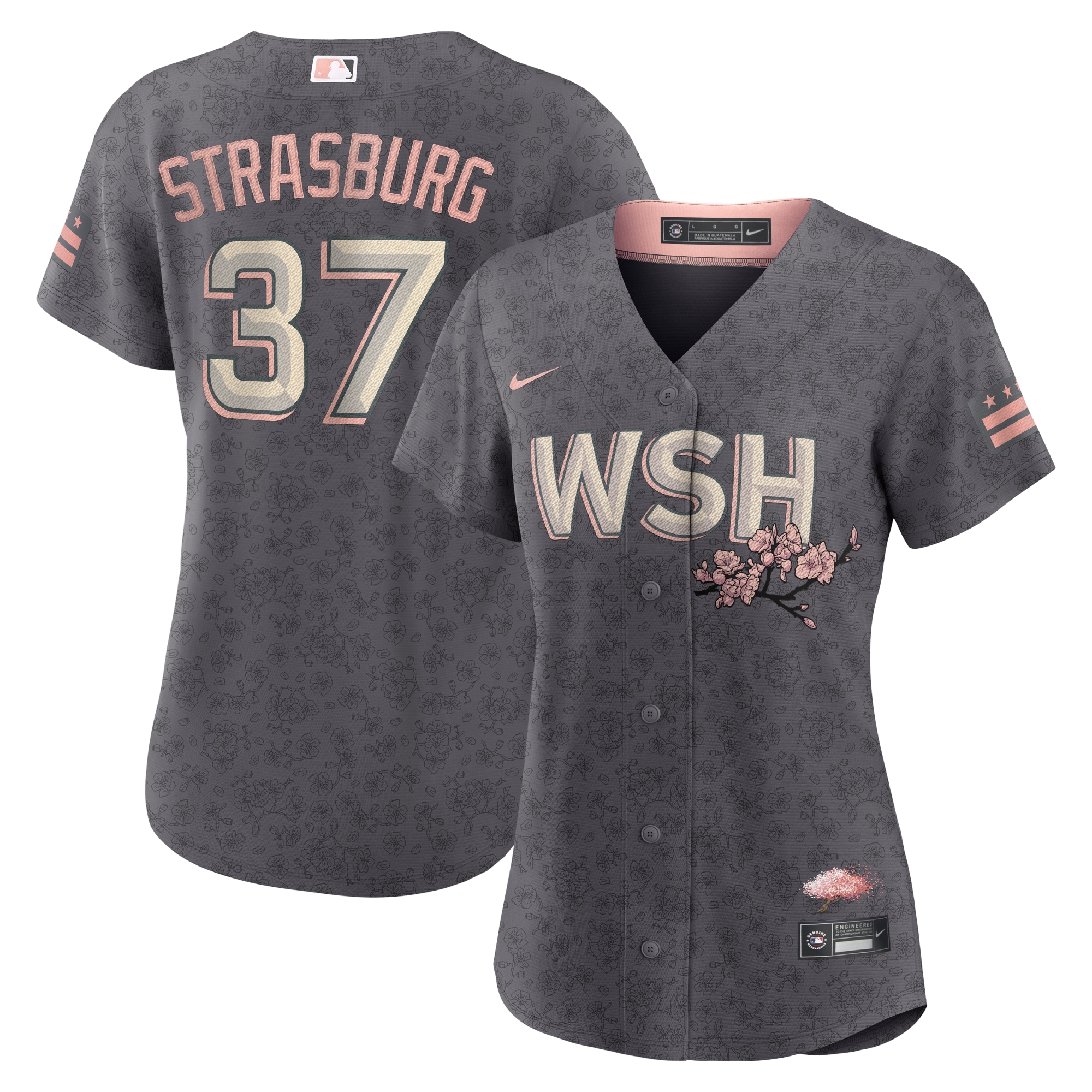 Stephen Strasburg Washington Nationals  Women's City Connect Replica Player Jersey - Gray