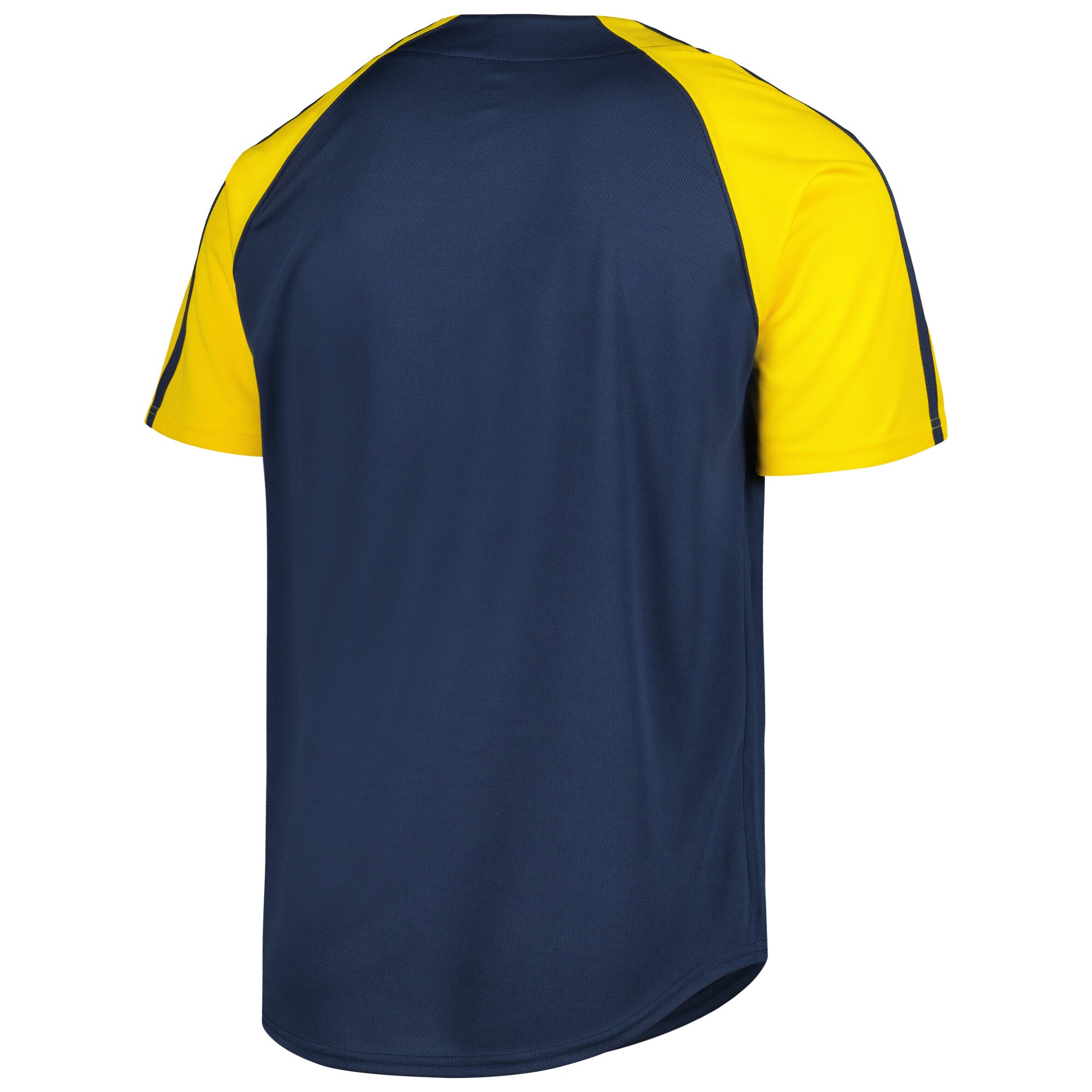 Milwaukee Brewers Stitches Button-Down Raglan Fashion Jersey - Navy