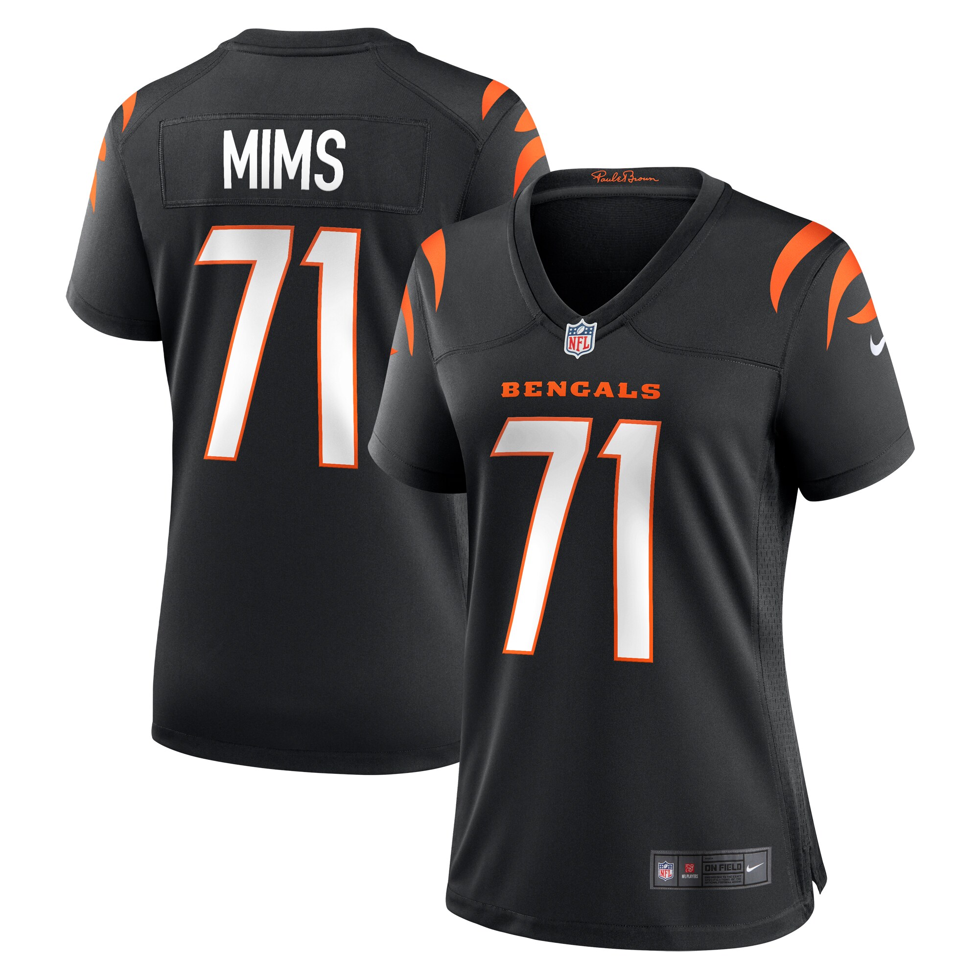 Amarius Mims Cincinnati Bengals  Women's Game Jersey -  Black