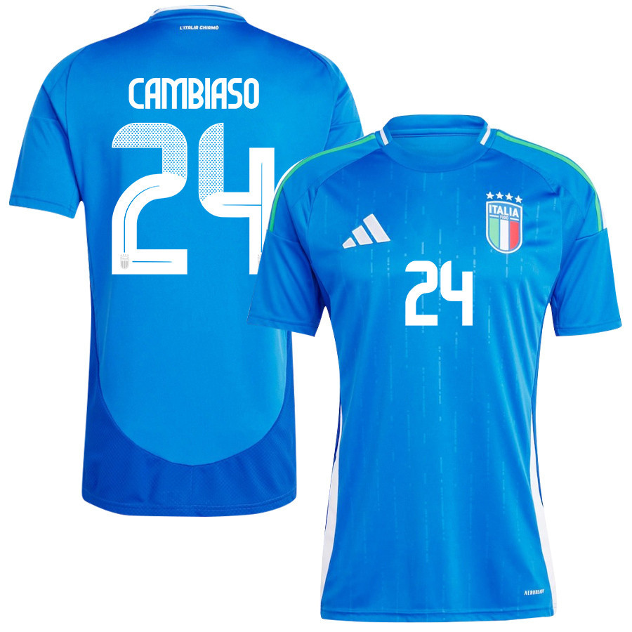 Andrea Cambiaso 24 Italy National Team 2024/25 Home Men Jersey - Blue