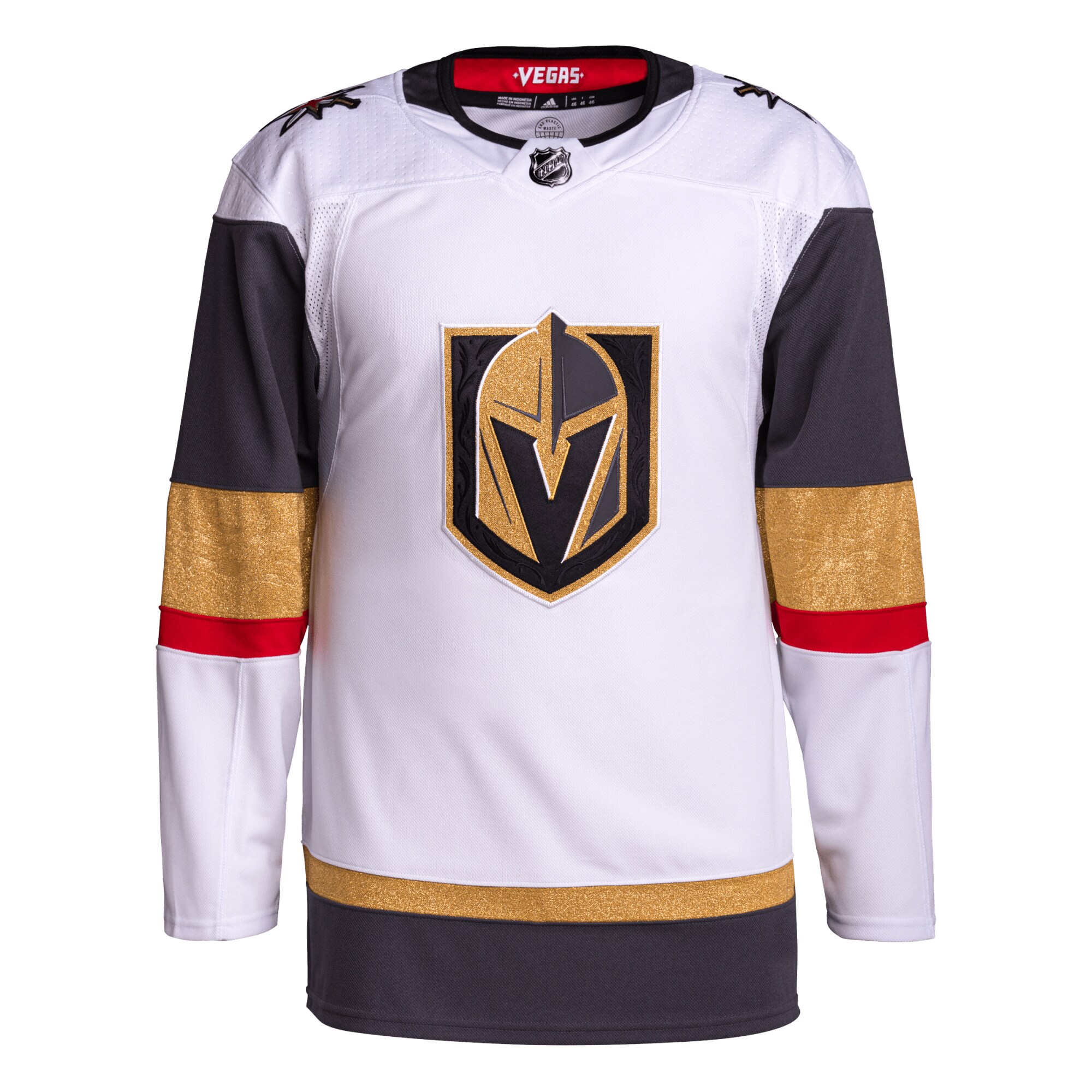 Vegas Golden Knights adidas Away Primegreen Authentic Jersey\u00c2\u00a0\u00e2\u20ac\u201c White
