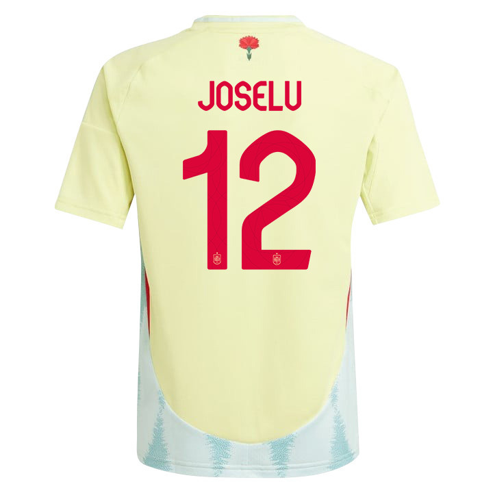 Joselu 12 Spain National Team 2024 Away YOUTH Jersey - Yellow