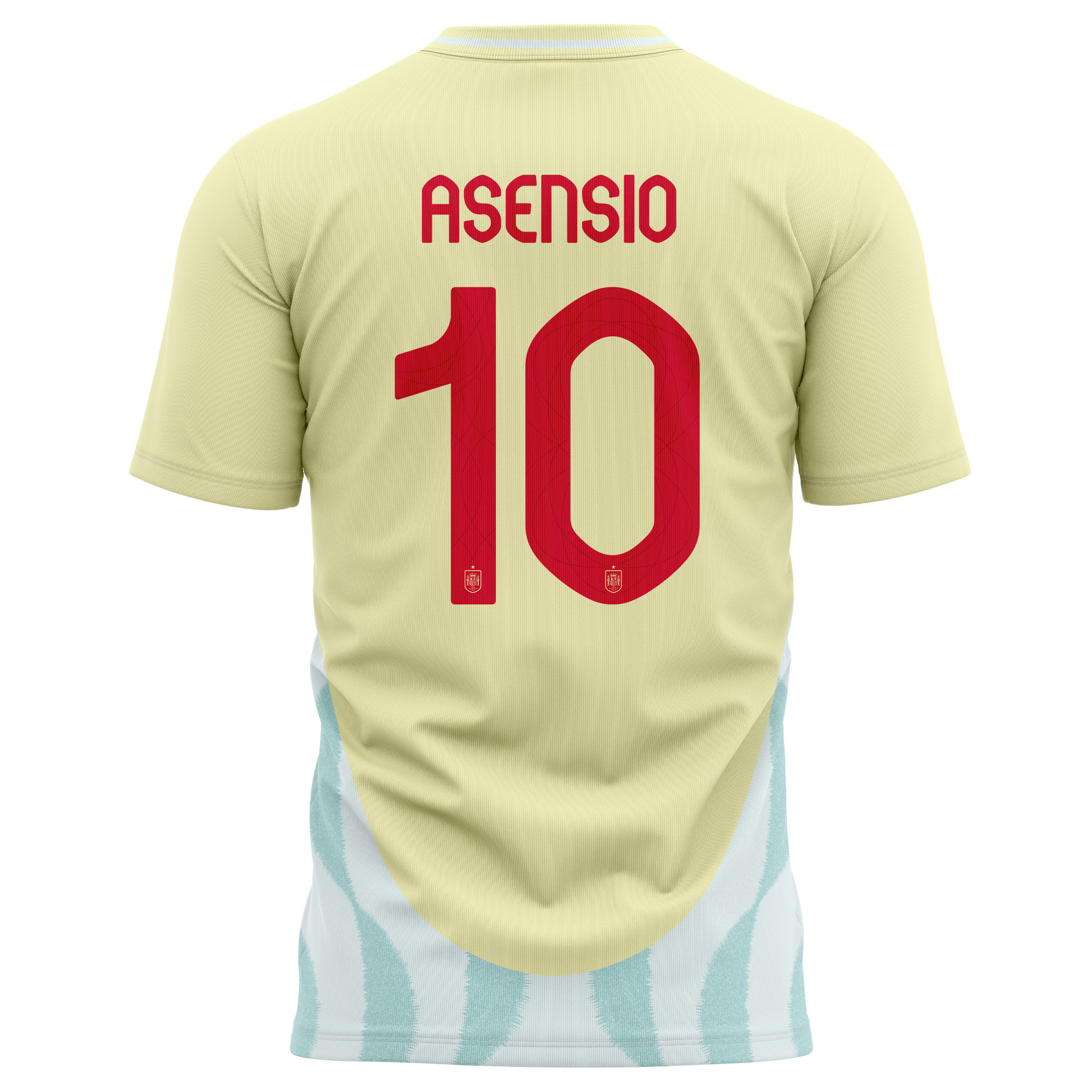 Marco Asensio 10 Spain National Team 2024 Away Kits AOP T-shirt - Yellow