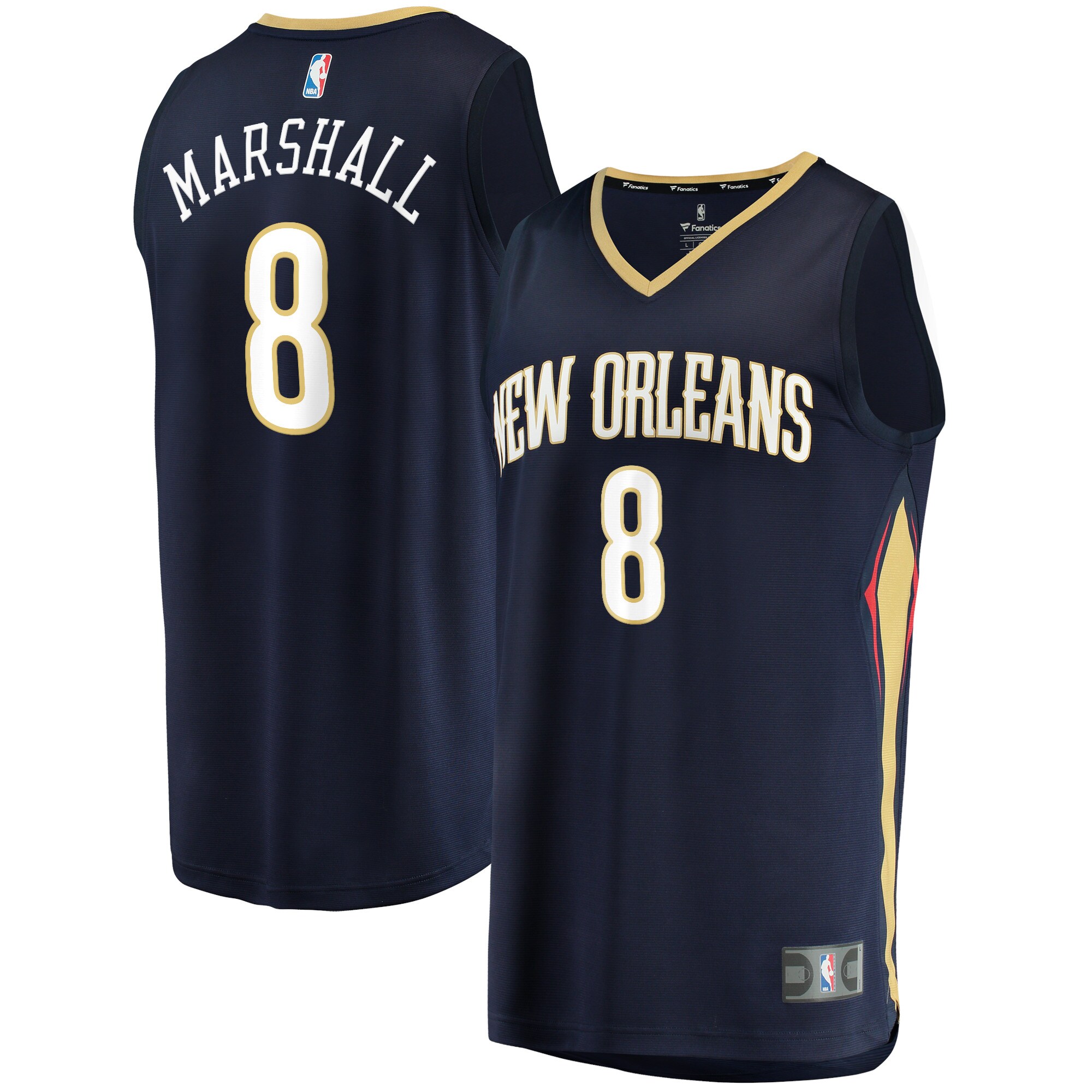 Naji Marshall New Orleans Pelicans Fanatics Fast Break Replica Jersey - Icon Edition - Navy