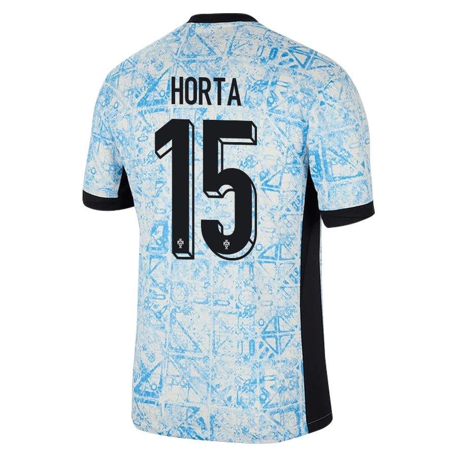 Ricardo Horta 15 Portugal National Team 2024/25 Away Men Jersey - Cream/Blue