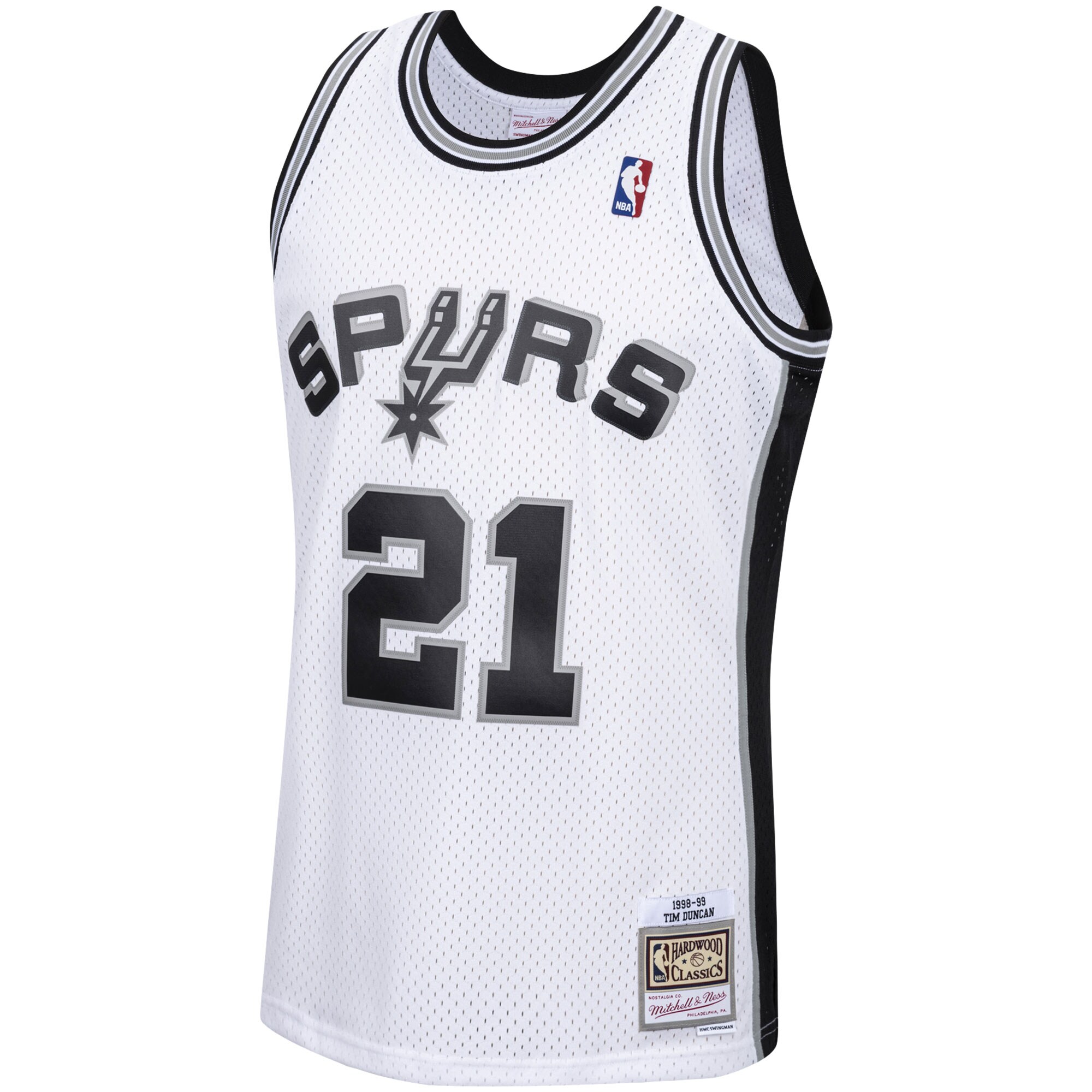 Tim Duncan San Antonio Spurs Mitchell & Ness 1998\/99 Hardwood Classics Swingman Jersey - White