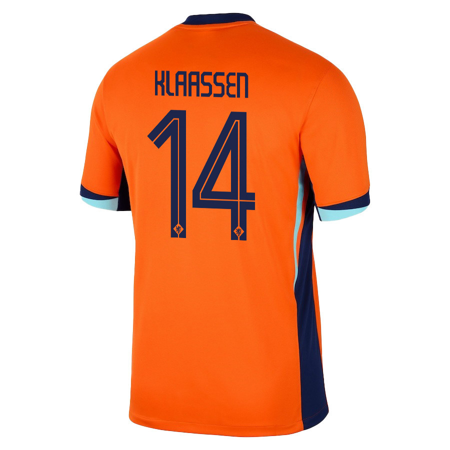 Davy Klaassen 14 Netherlands National Team 2024/25 Home Men Jersey - Orange