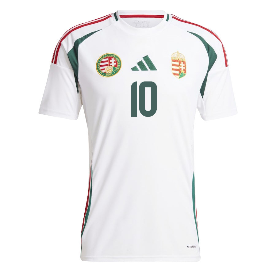 Dominik Szoboszlai 10 Hungary National Team 2024/25 Away Men Jersey - White