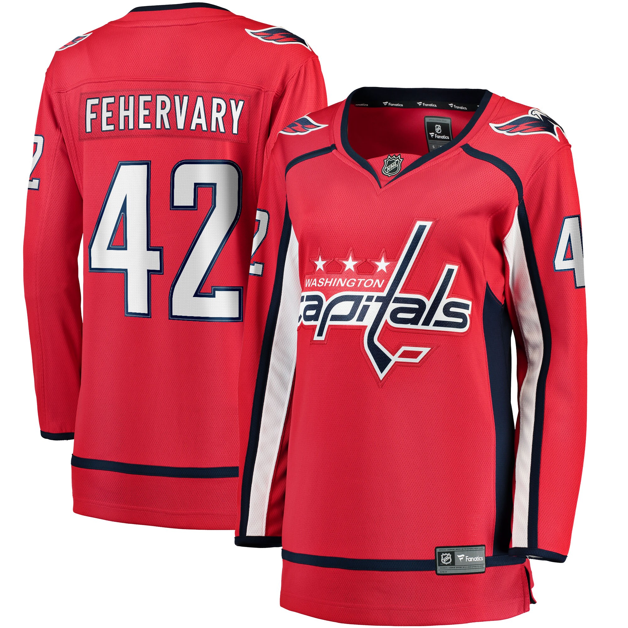 Martin Fehervary Washington Capitals Fanatics Women's Home Breakaway Player Jersey - Red