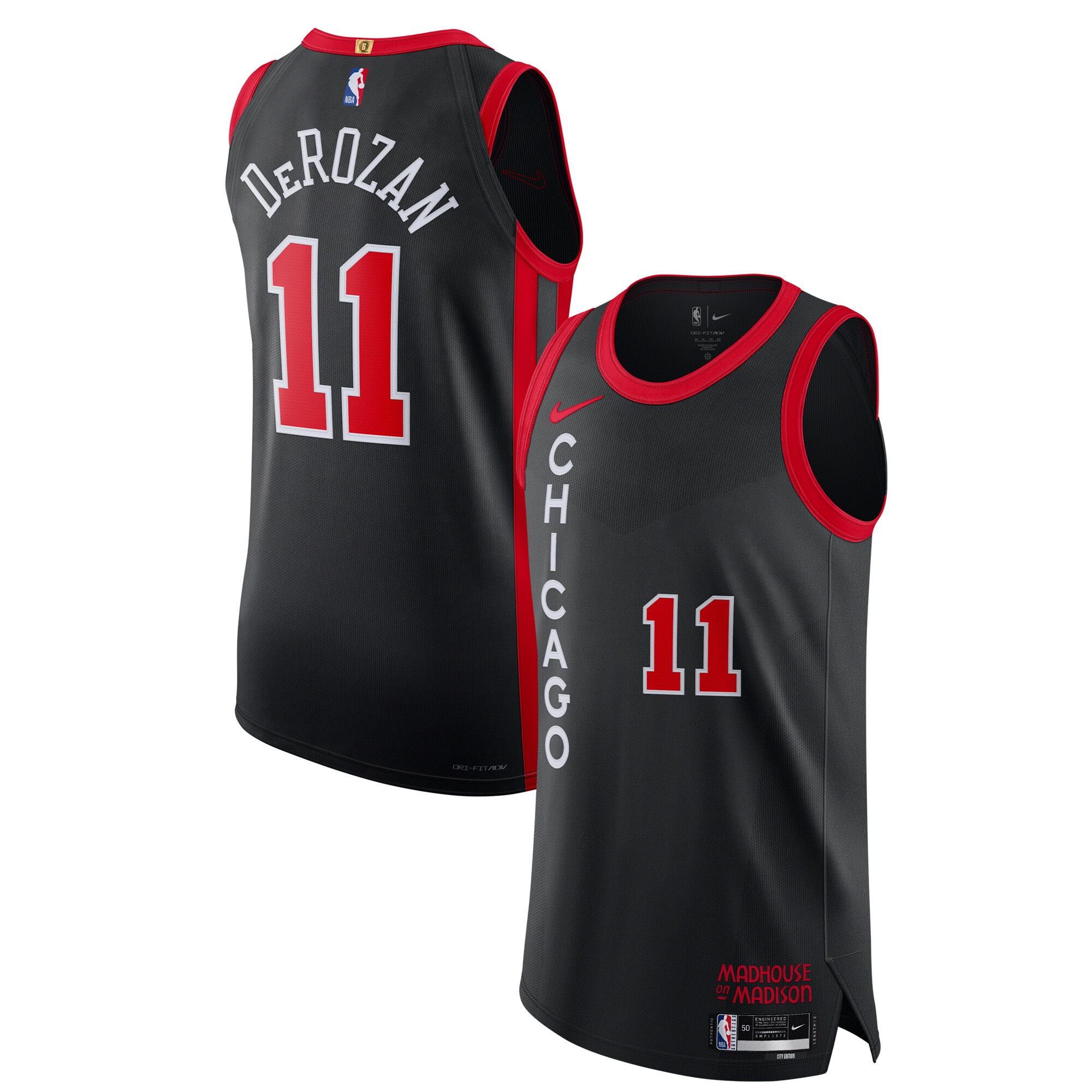 DeMar DeRozan Chicago Bulls  Authentic Jersey - City Edition - Black