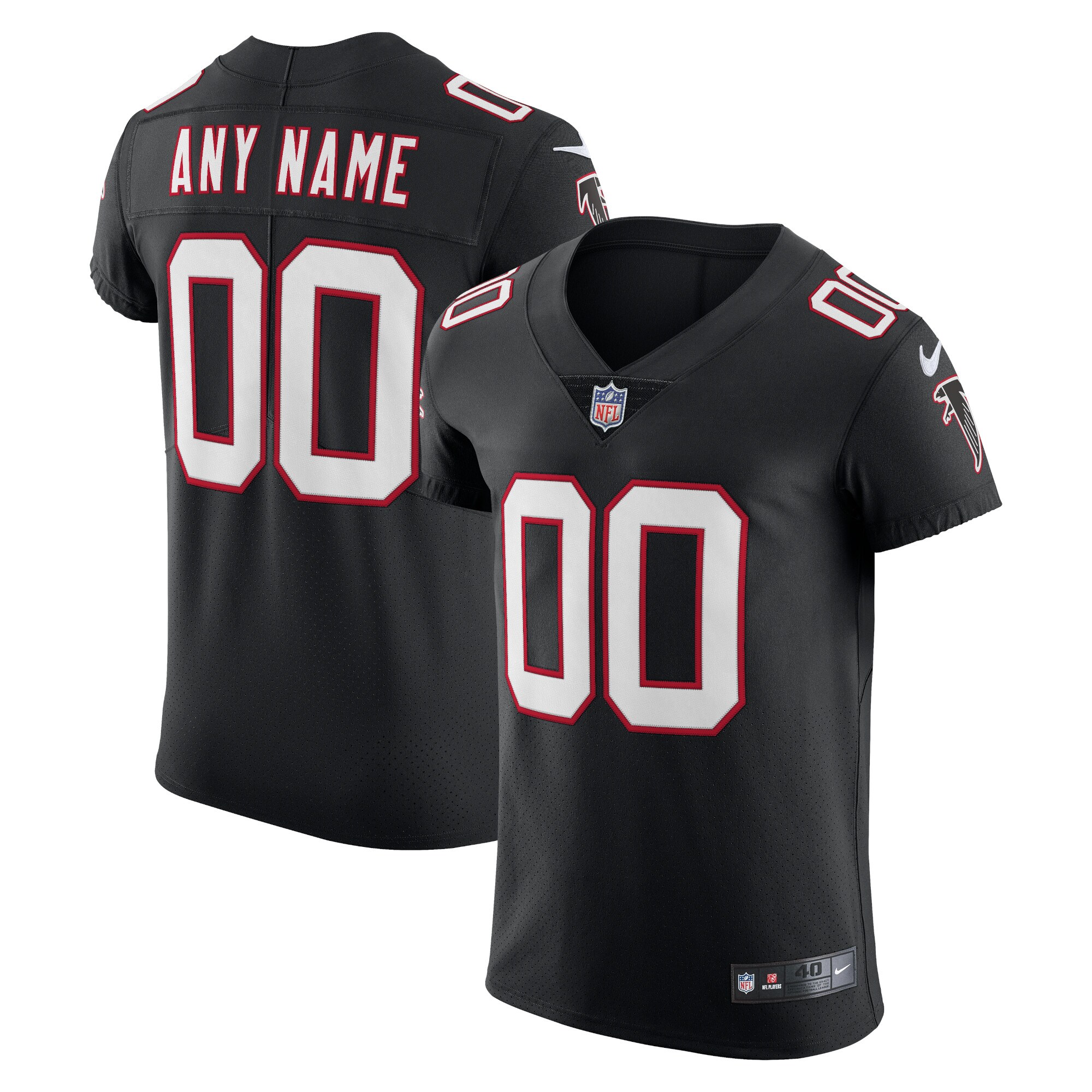 Atlanta Falcons  Alternate Vapor Elite Custom Jersey - Black