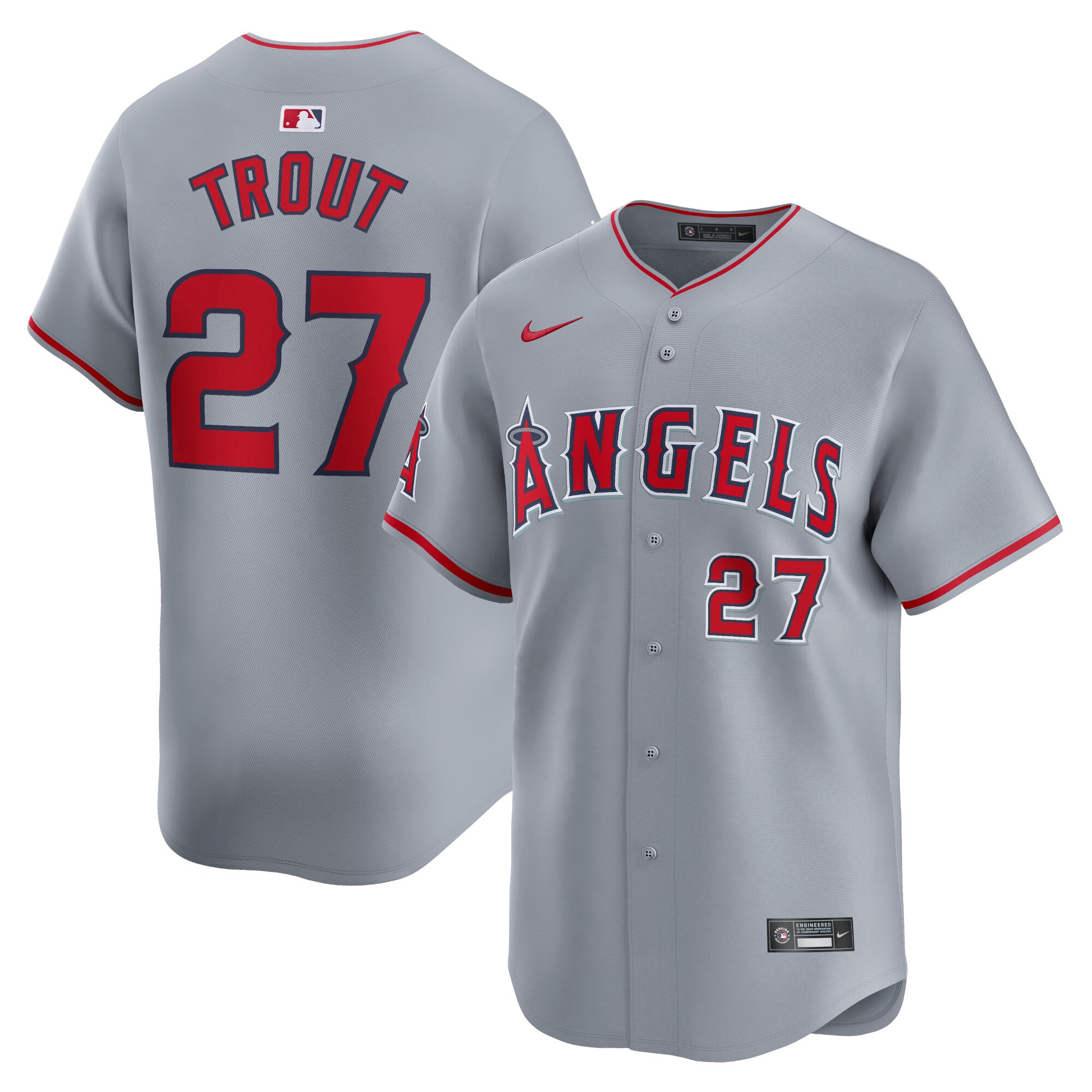 Mike Trout Los Angeles Angels  Away Limited Player Jersey - Gray