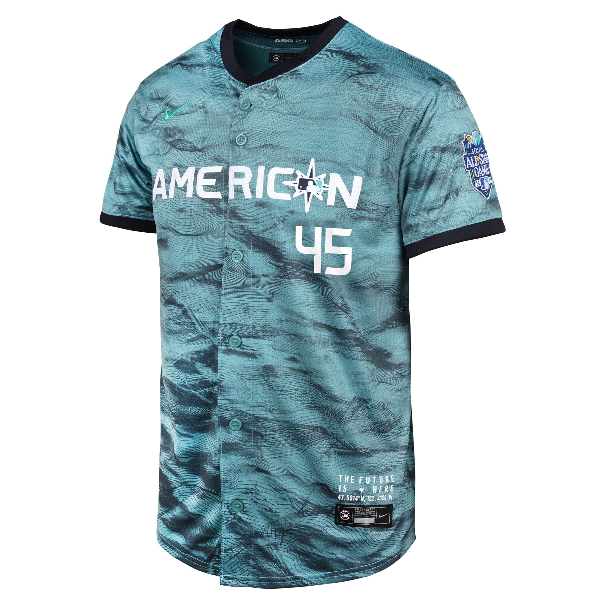 Gerrit Cole American League  Youth 2023 MLB All-Star Game Limited Player Jersey - Teal
