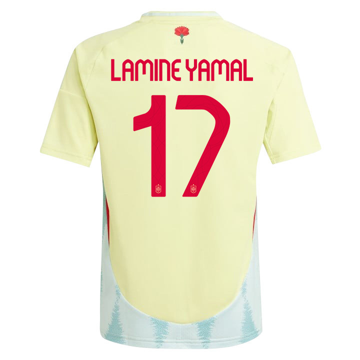 Lamine Yamal 17 Spain National Team 2024 Away YOUTH Jersey - Yellow