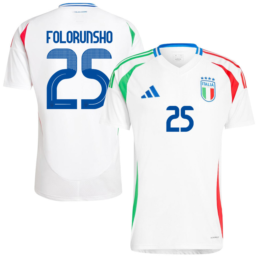 Michael Folorunsho 25 Italy National Team 2024/25 Away Men Jersey - White
