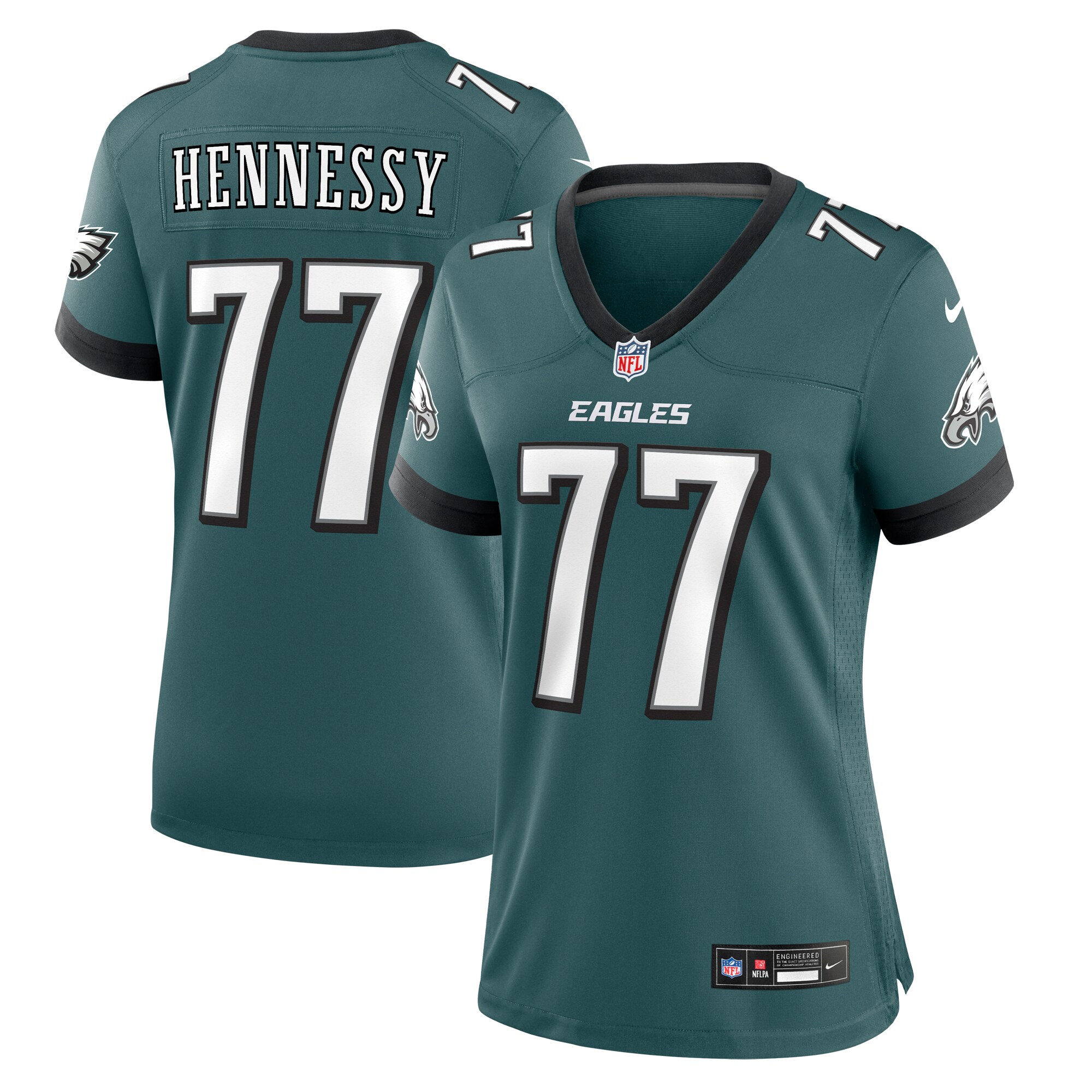 Matt Hennessy Philadelphia Eagles  Women's  Game Jersey - Midnight Green