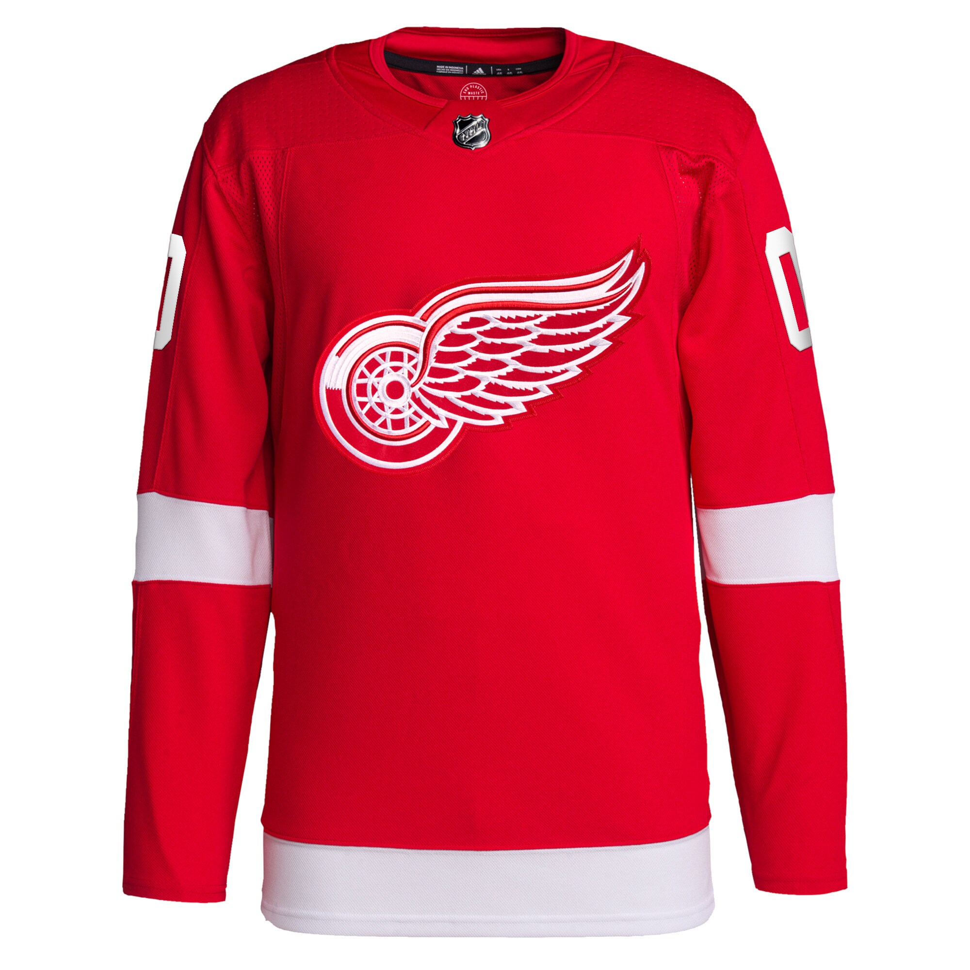 Detroit Red Wings adidas  Home  Primegreen Authentic Custom Jersey - Red