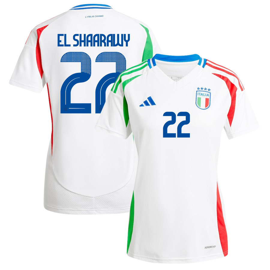 Stephan El Shaarawy 22 Italy National Team 2024/25 Away Women Jersey - White