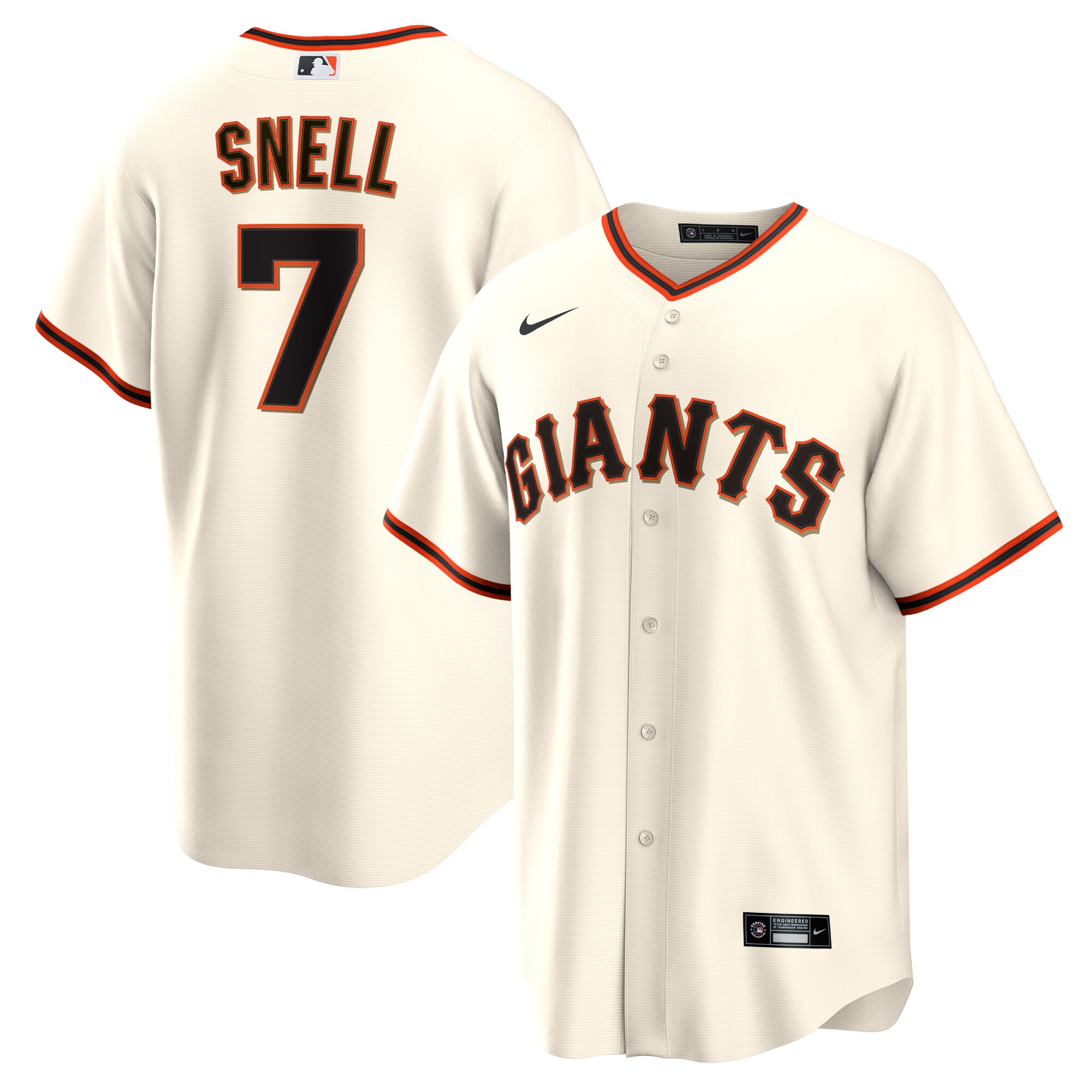 Blake Snell San Francisco Giants  Home Replica Jersey - Cream