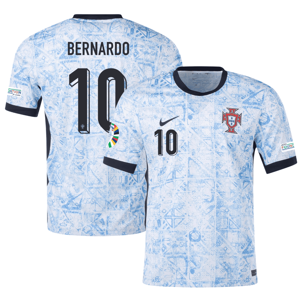 Bernardo Silva 10 Portugal National Team 2024 Away Men Jersey - Cream