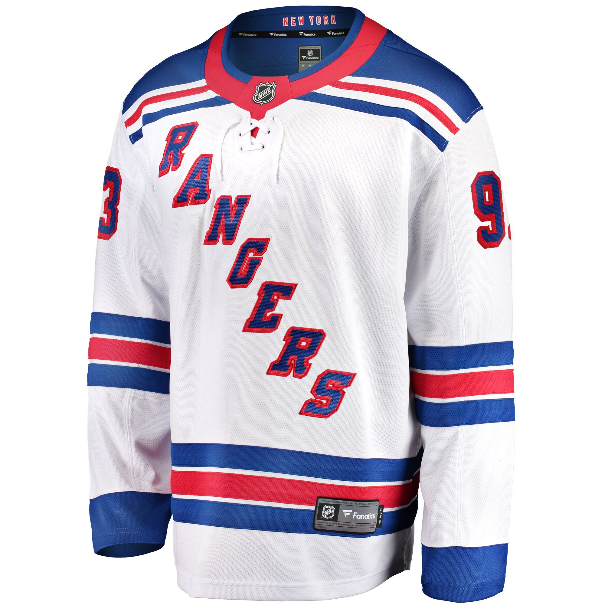 Mika Zibanejad New York Rangers Fanatics Away Premier Breakaway Player Jersey - White
