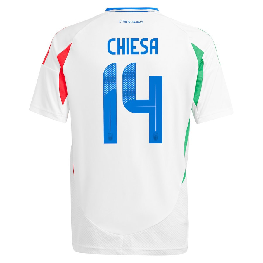 Federico Chiesa 14 Italy National Team 2024 Away YOUTH Jersey - White