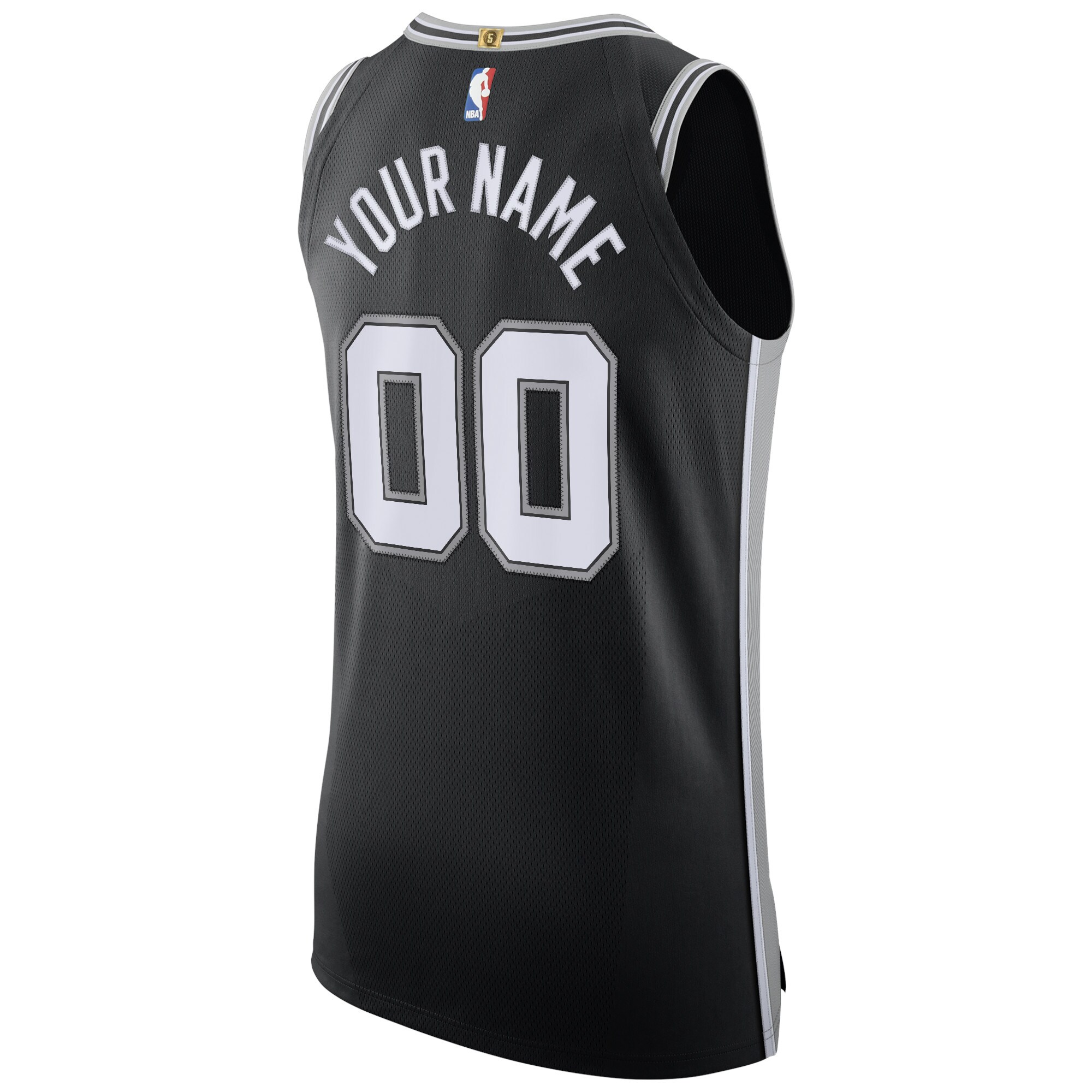 San Antonio Spurs  Authentic Custom Jersey Black - Icon Edition