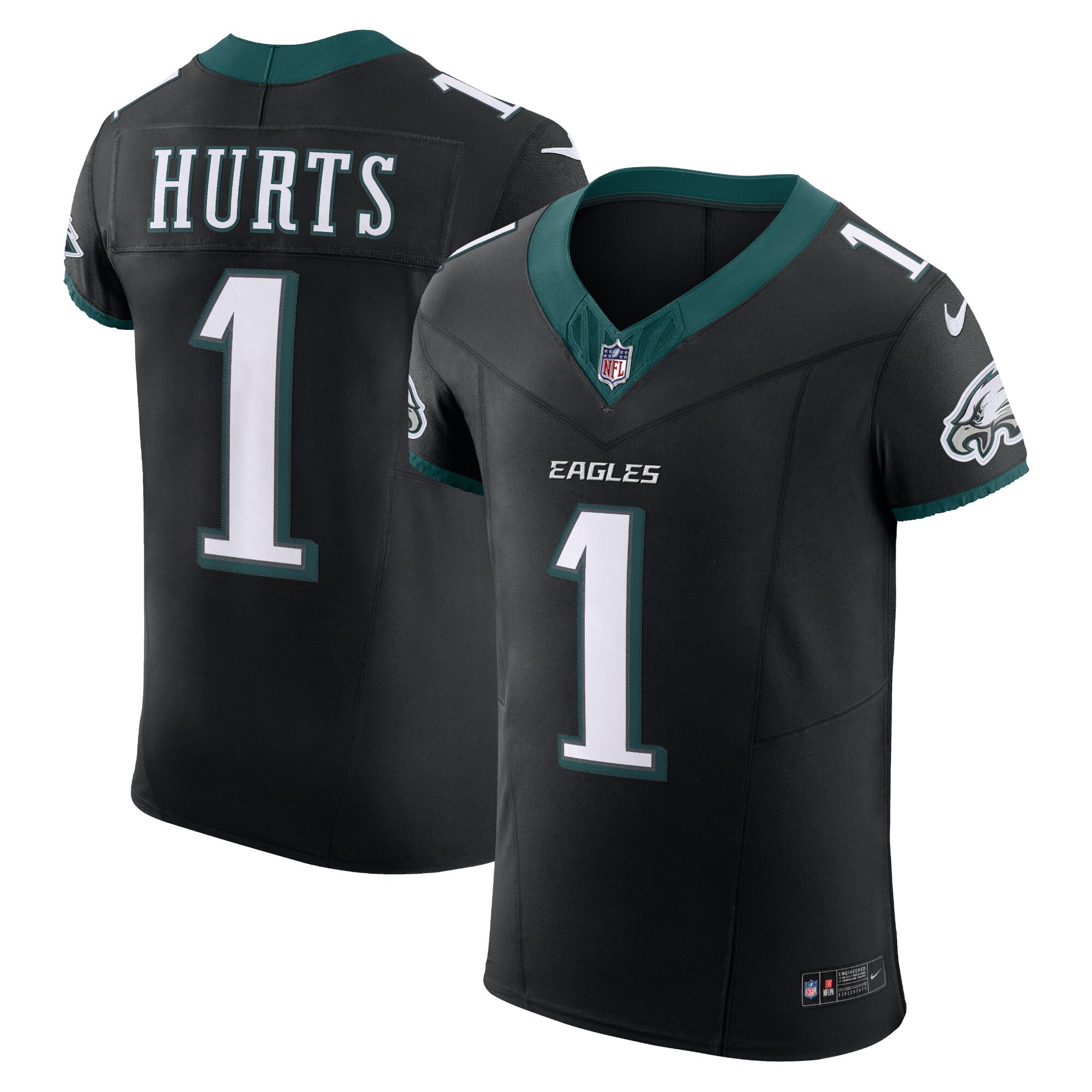 Jalen Hurts Philadelphia Eagles  Alternate Vapor F.U.S.E. Elite Jersey - Black