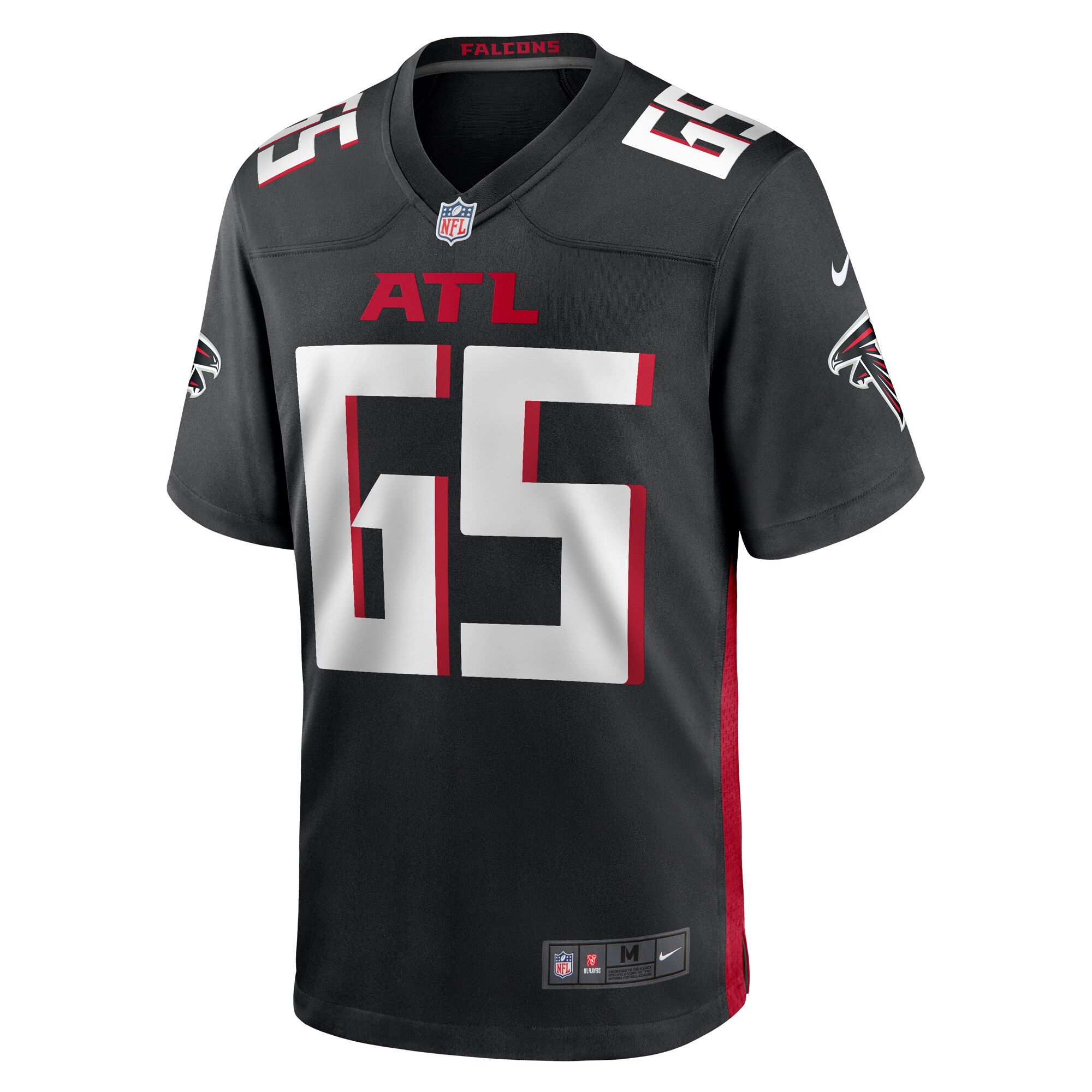 Matthew Bergeron Atlanta Falcons  Team Game Jersey -  Black