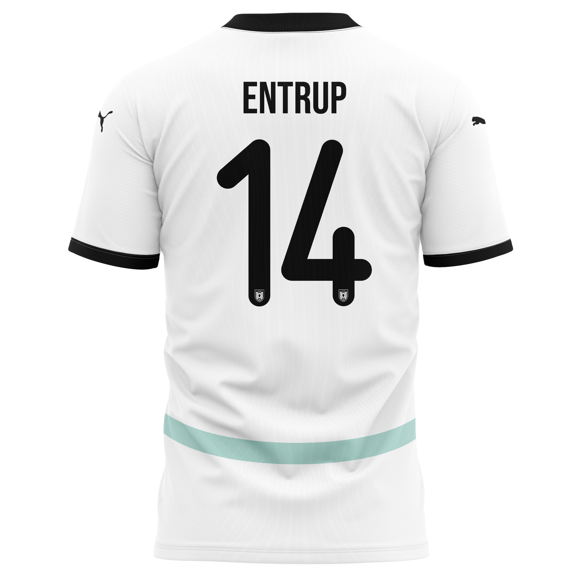 Maximilian Entrup 14 Austria National Team 2024/25 Away Kits AOP T-shirt - White