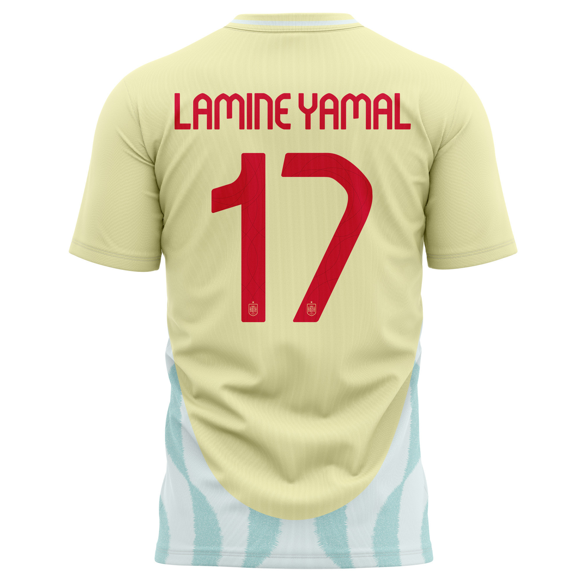 Lamine Yamal 17 Spain National Team 2024 Away Kits AOP T-shirt - Yellow