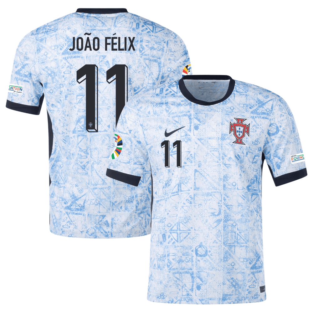 João Félix 11 Portugal National Team 2024 Away Men Jersey - Cream